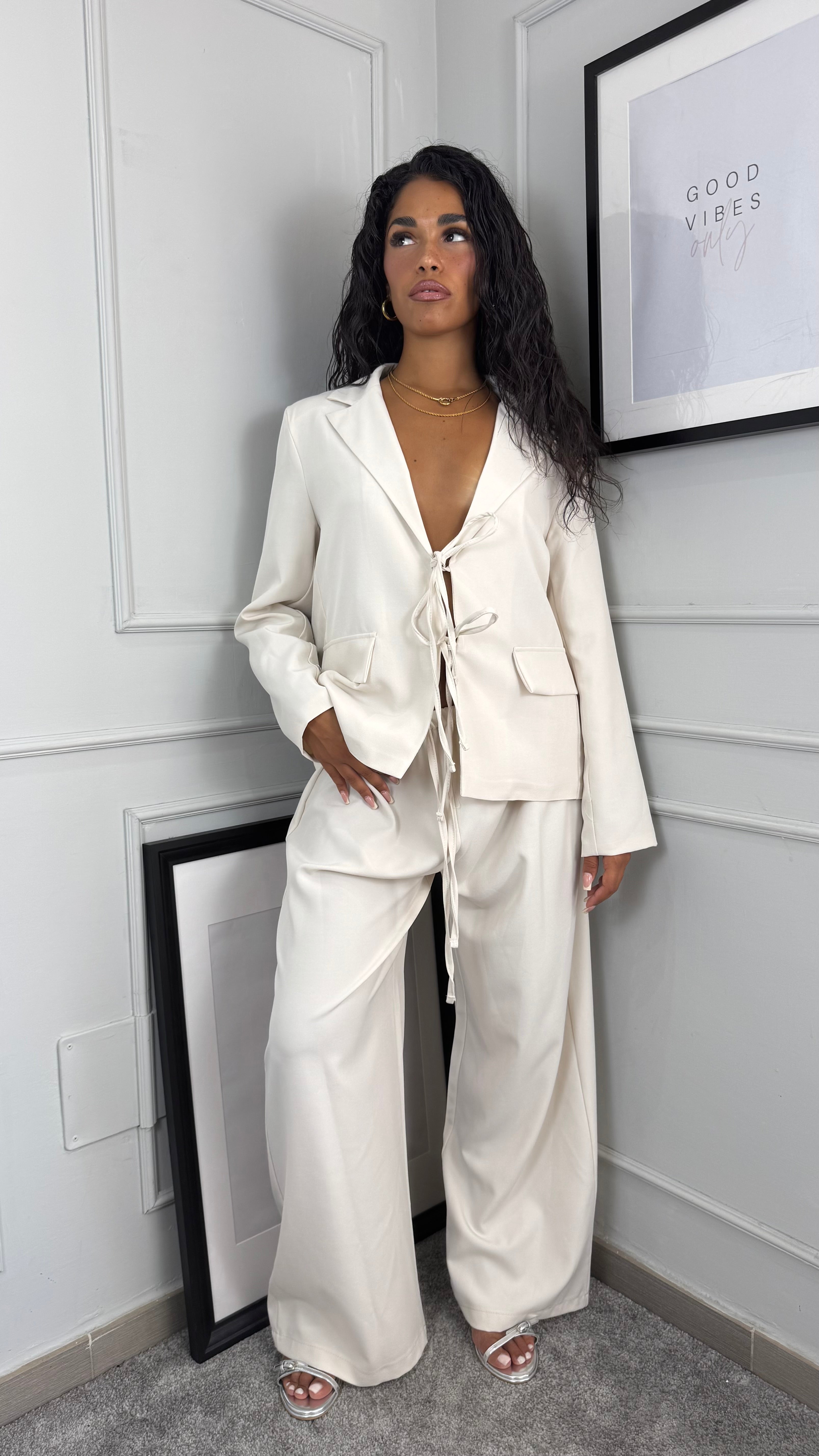 Tailleur panna lacci