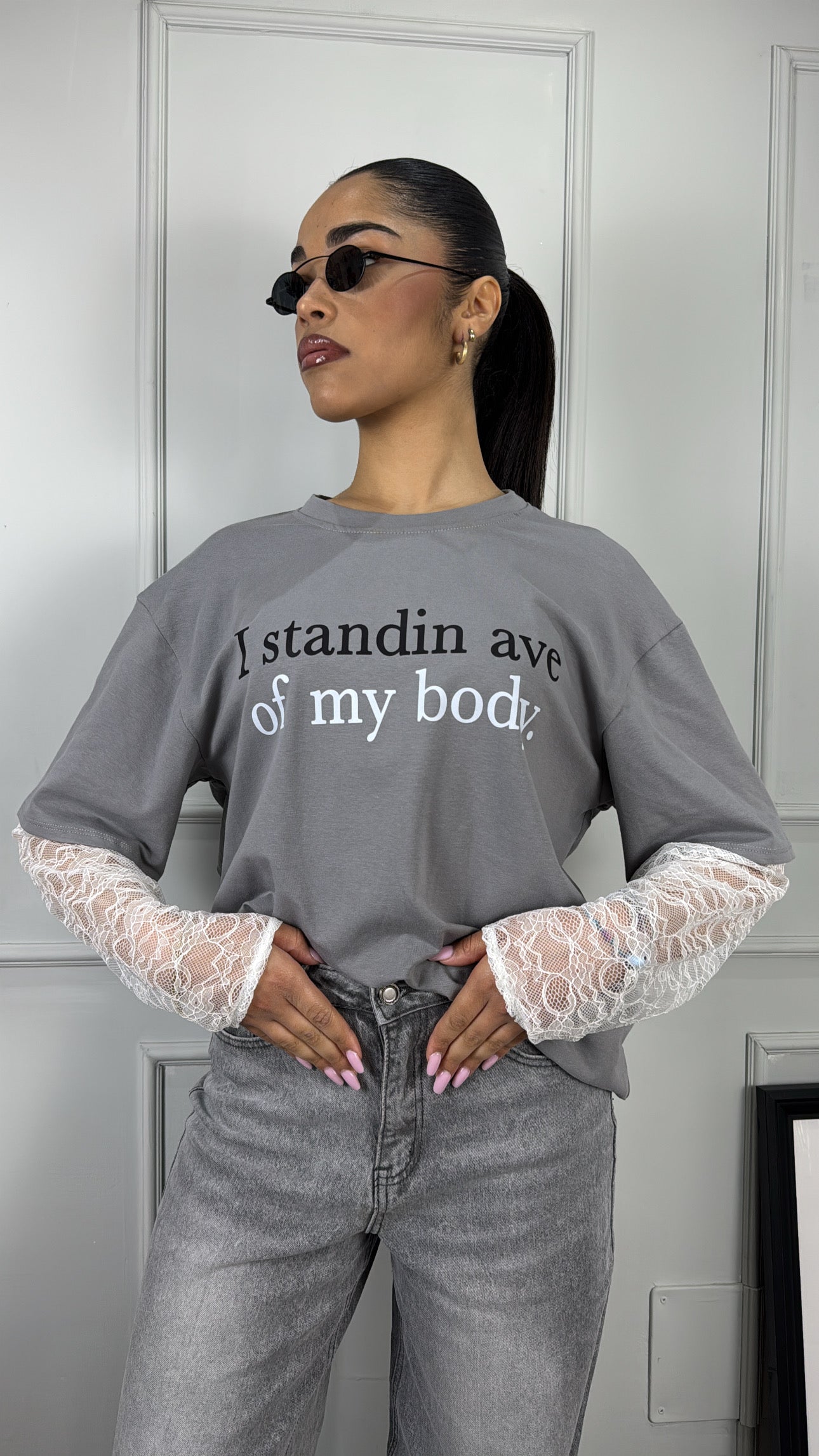T-shirt manica pizzo - Gieltotalook