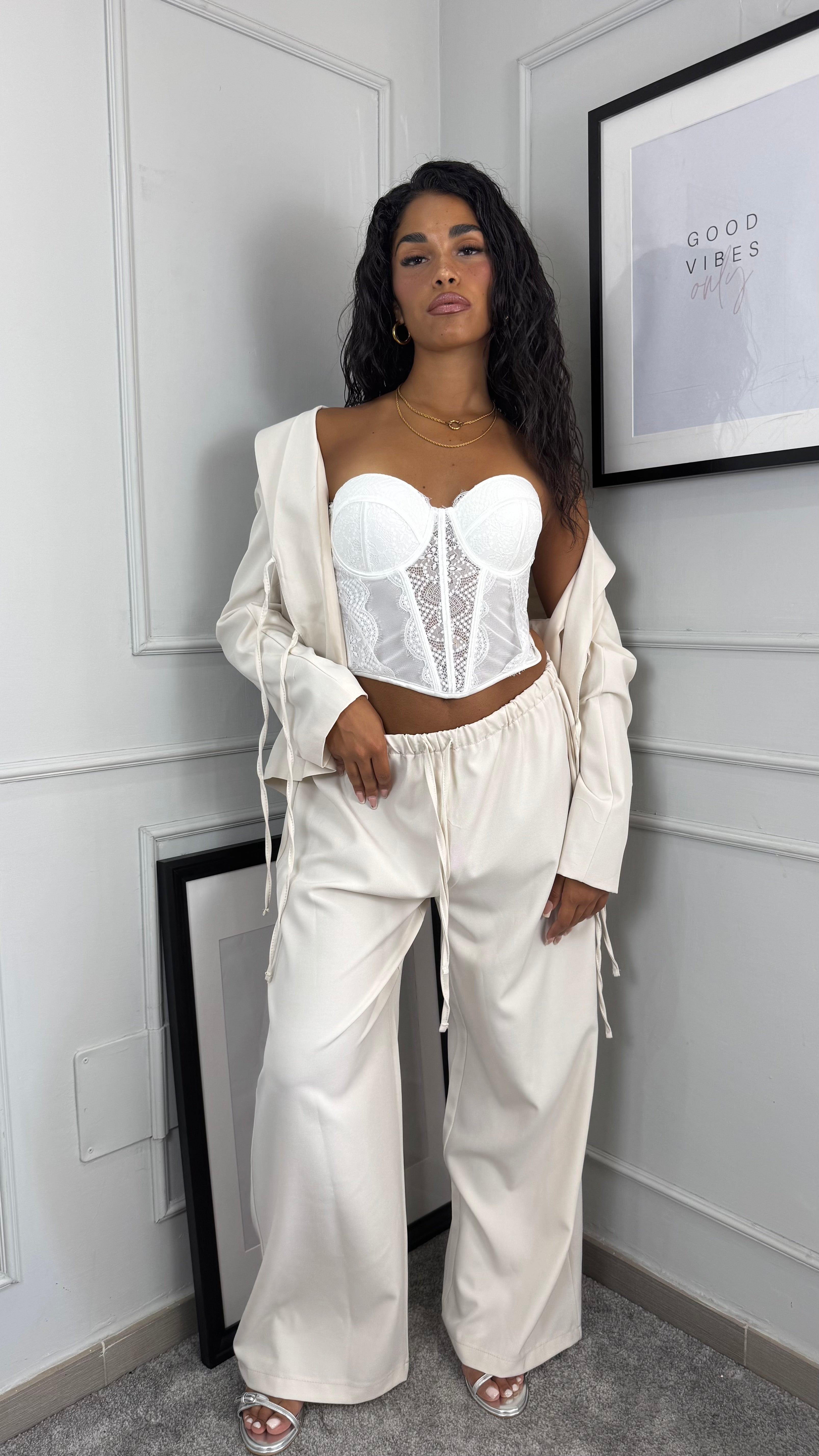 Tailleur panna lacci
