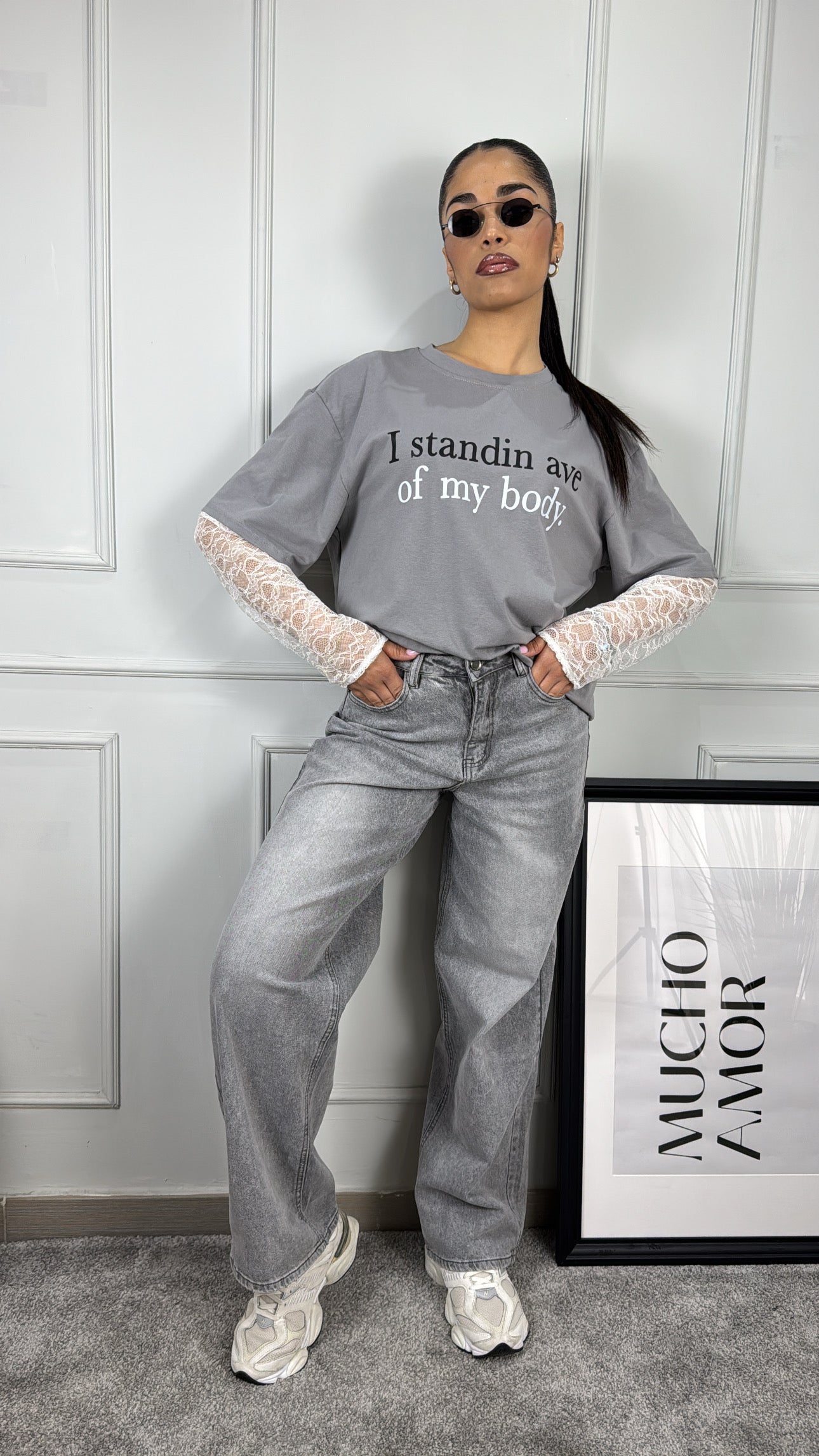 T-shirt manica pizzo - Gieltotalook