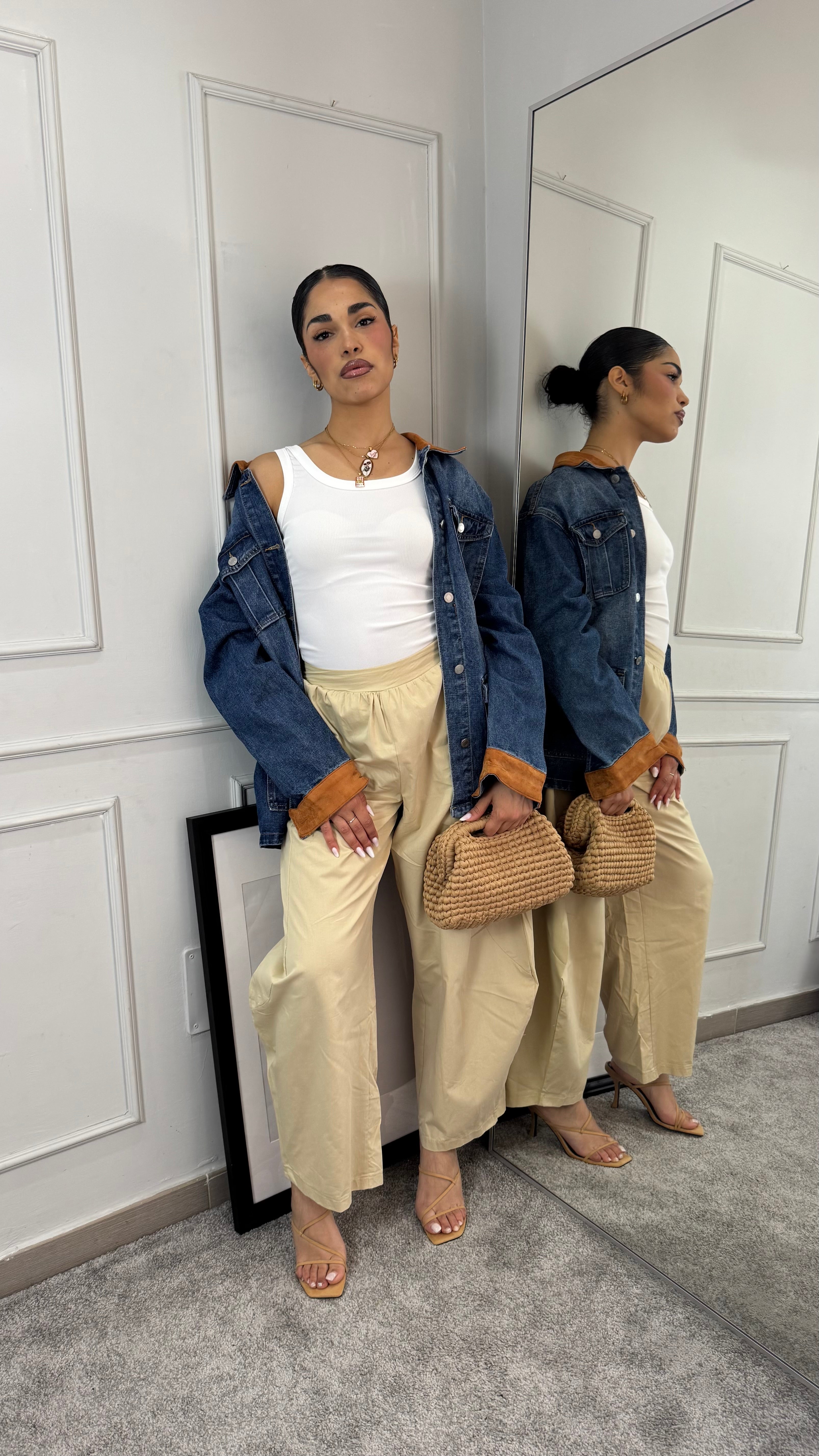 Pantaloni ballon in cotone (beige) - Gieltotalook