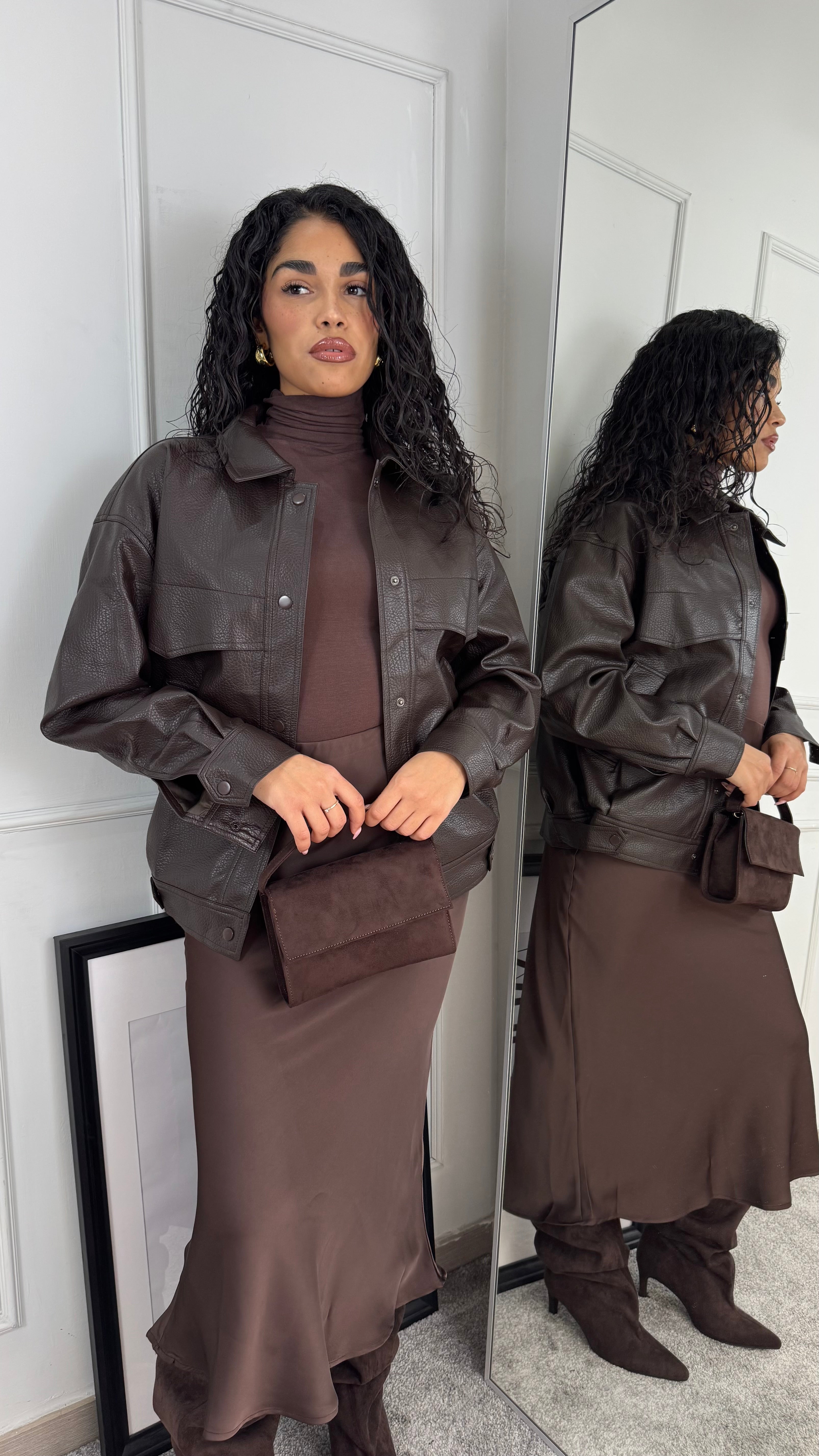 Giubbino ecopelle martellato