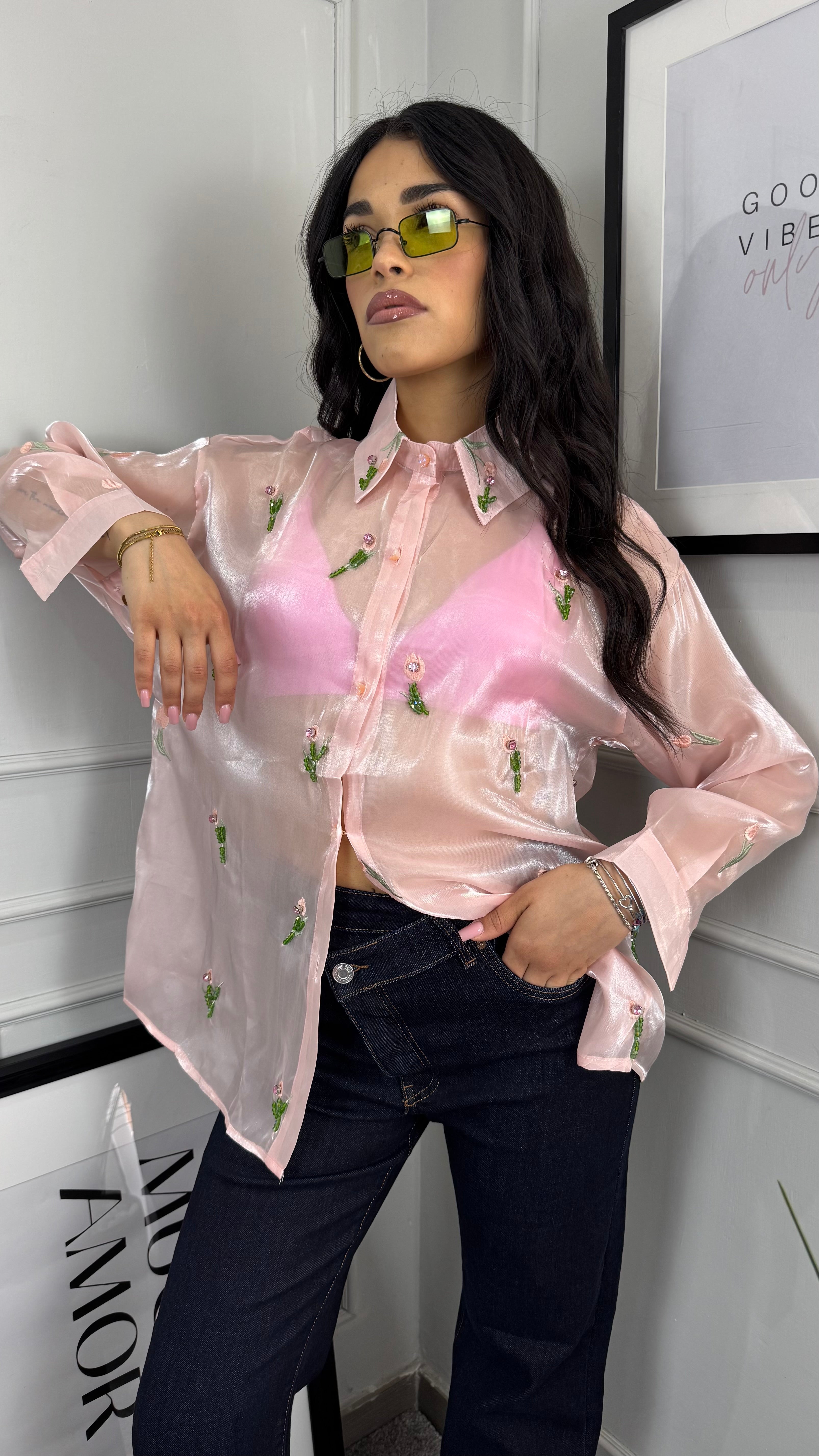 Camicia velata cristal