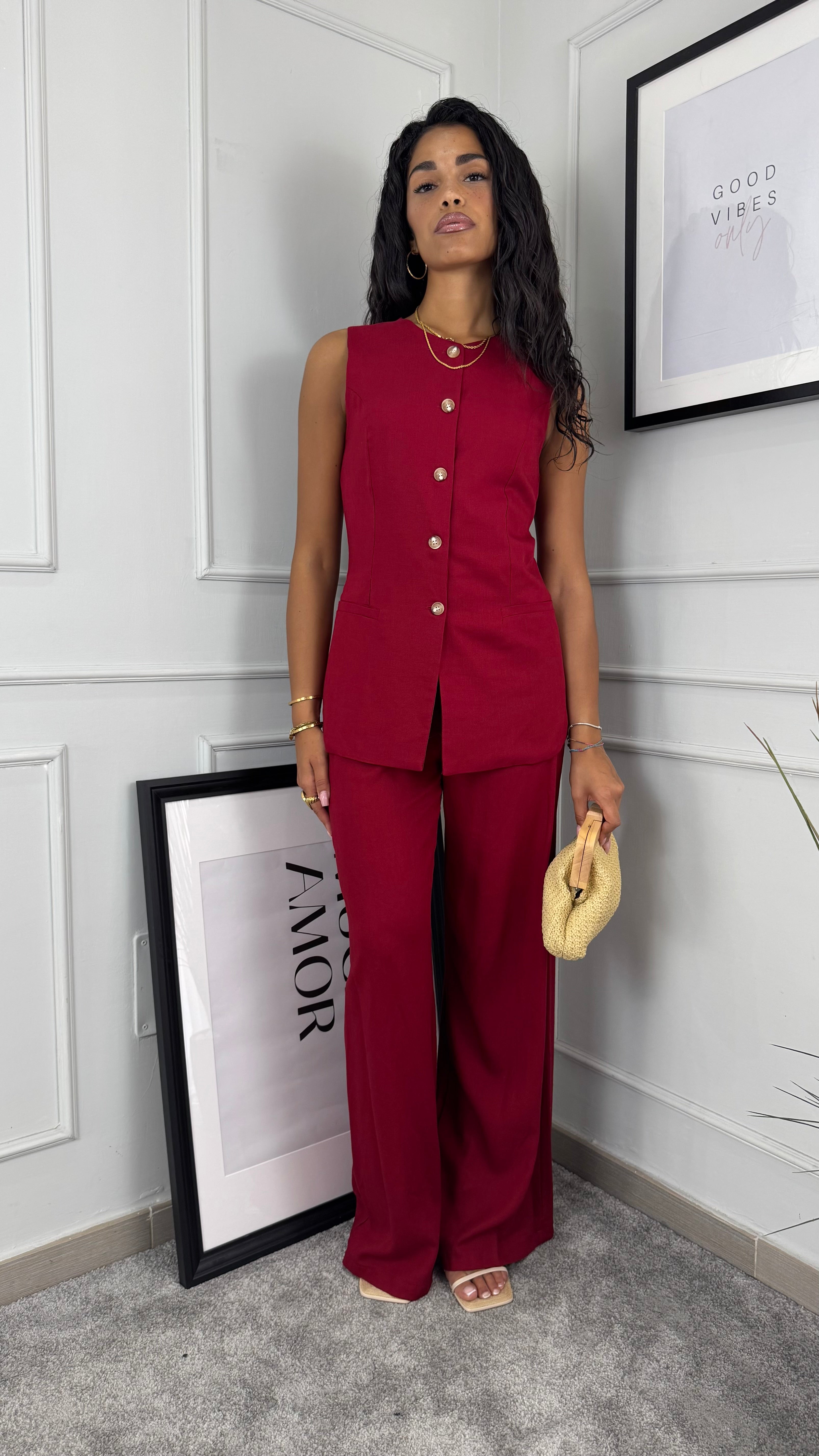 Tailleur misto lino Vale