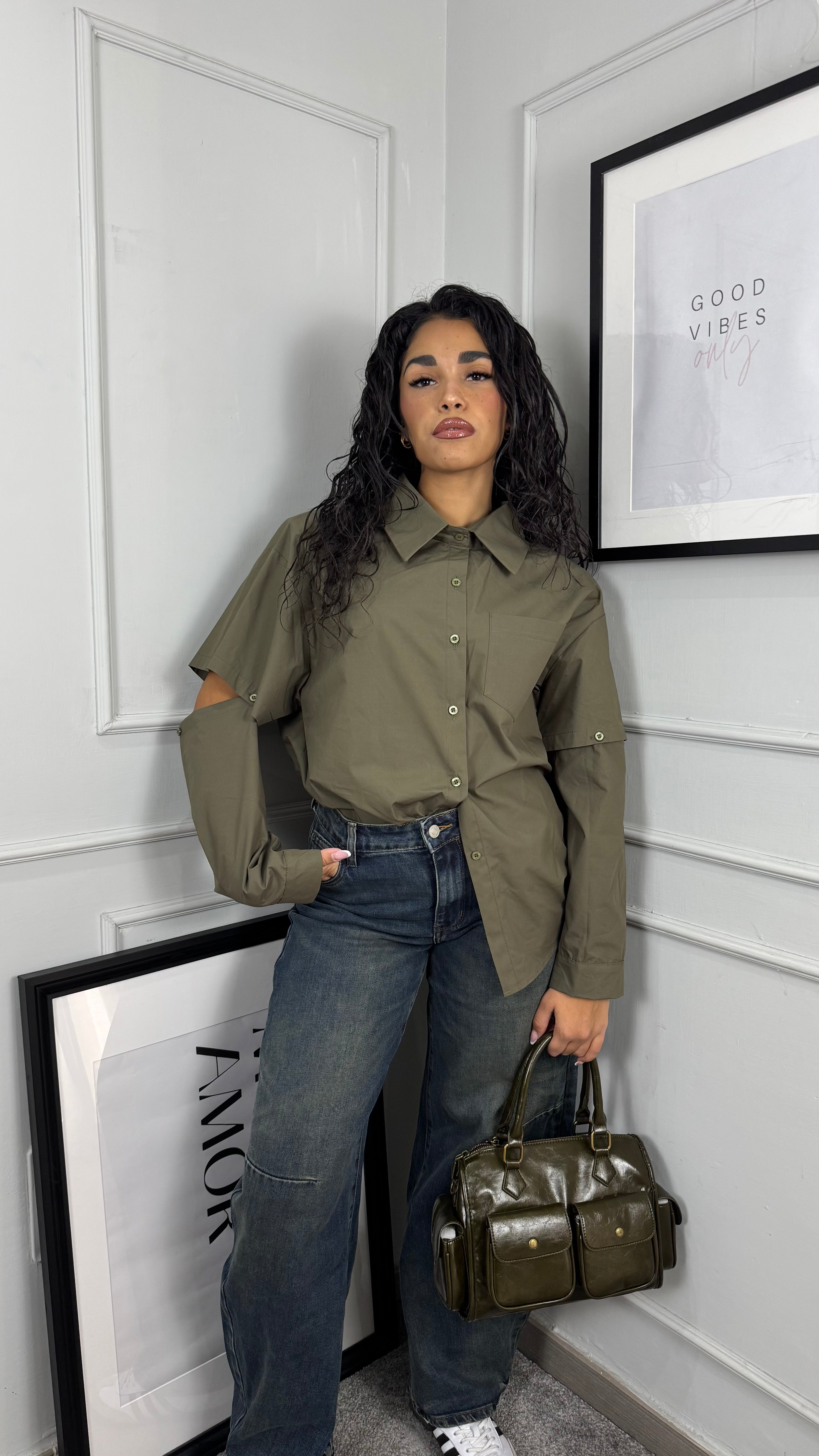 Camicia cut out military