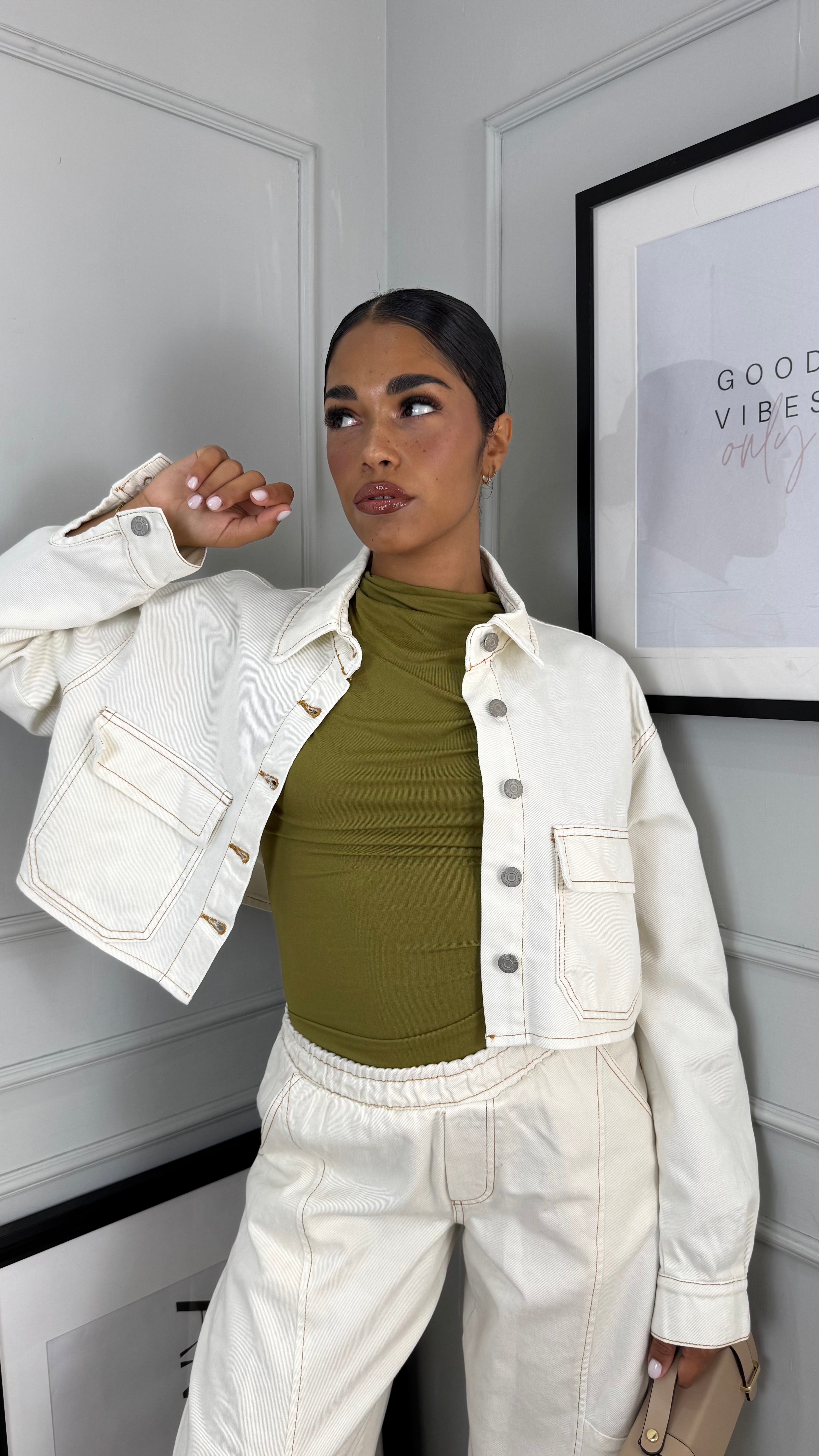 Coordinato denim white