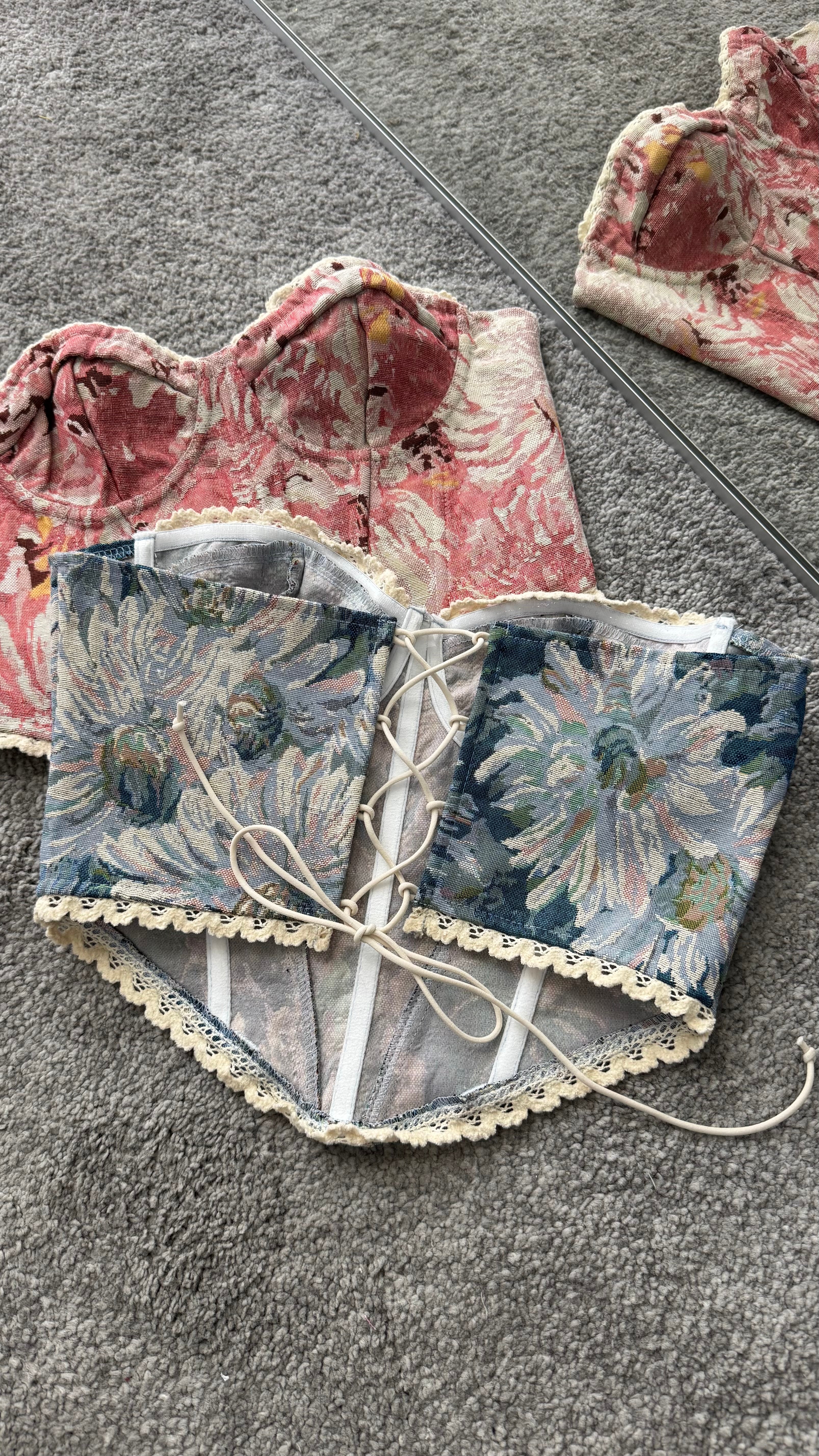 Corpetto Denim damascato