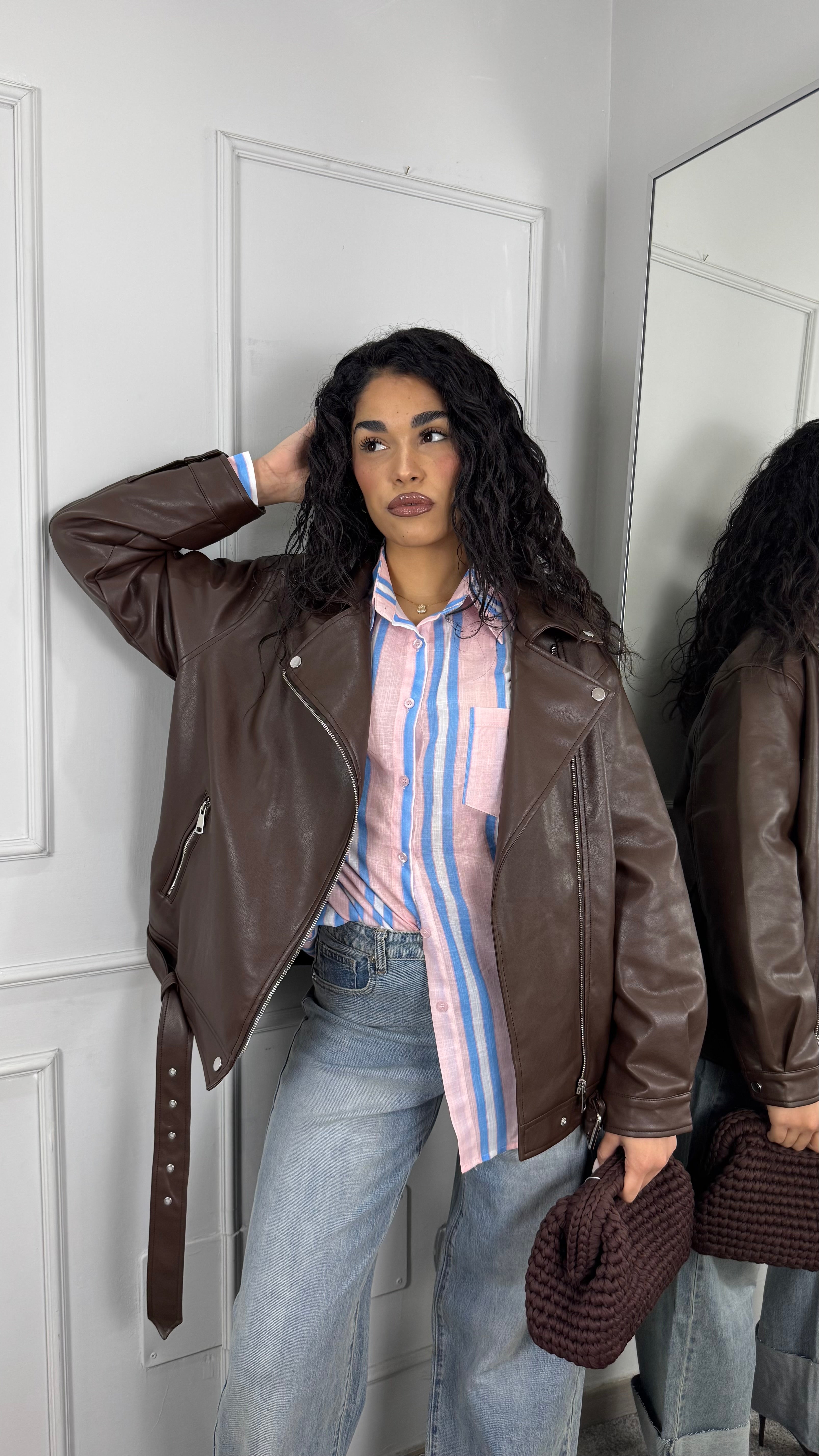 Chiodo oversize brown - Gieltotalook