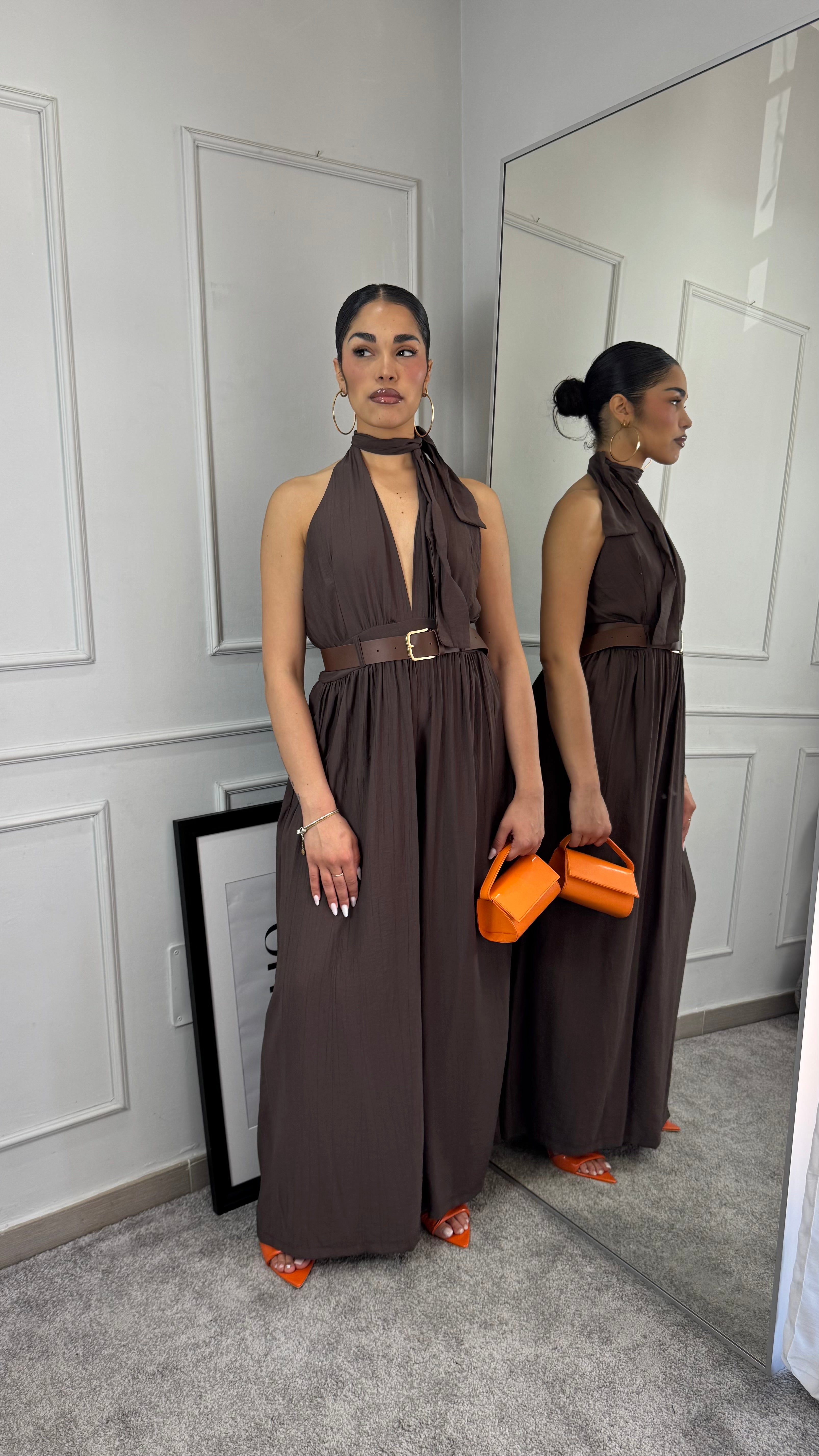 Tuta in lino brown - Gieltotalook