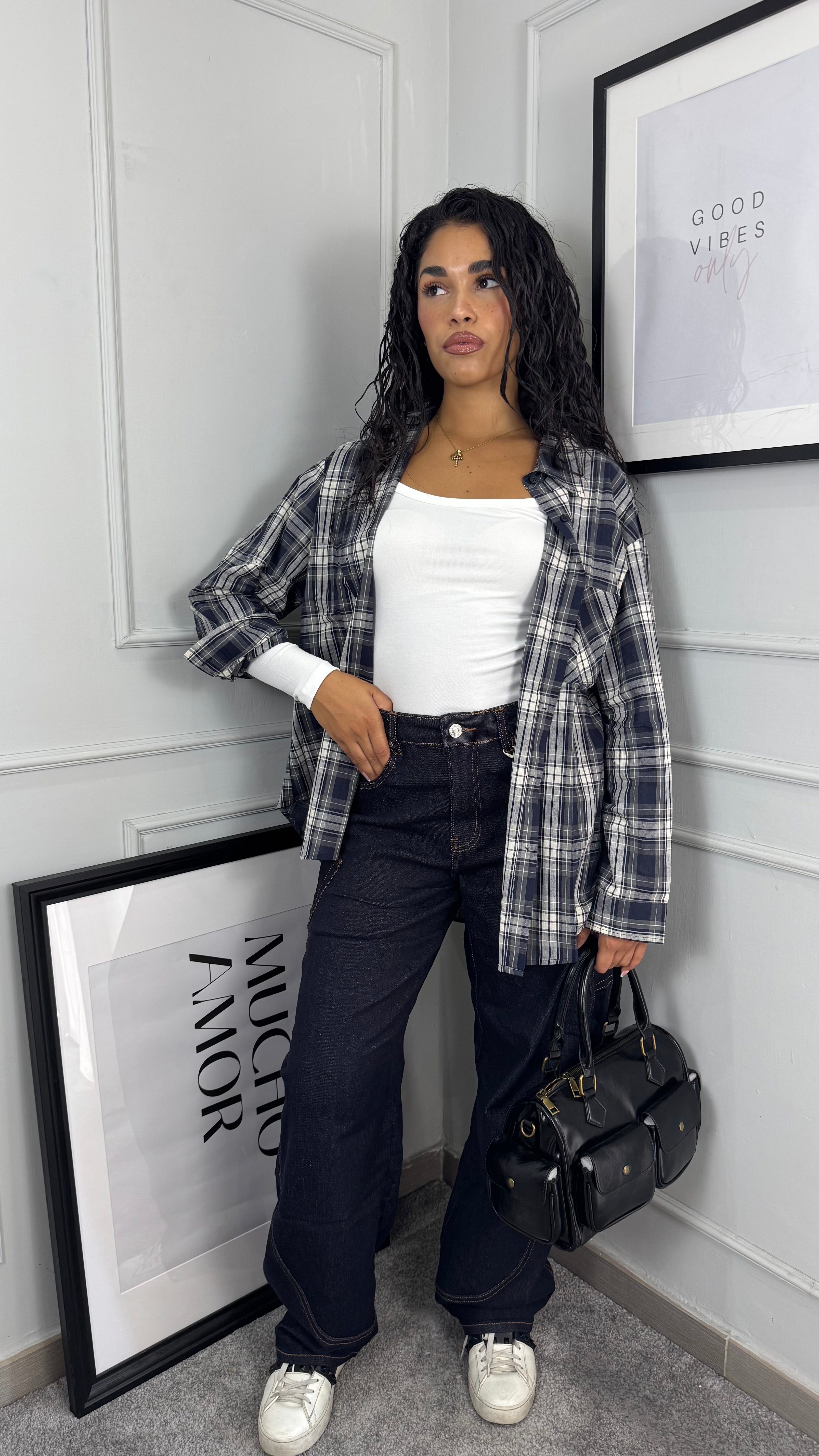 Camicia a quadri blue