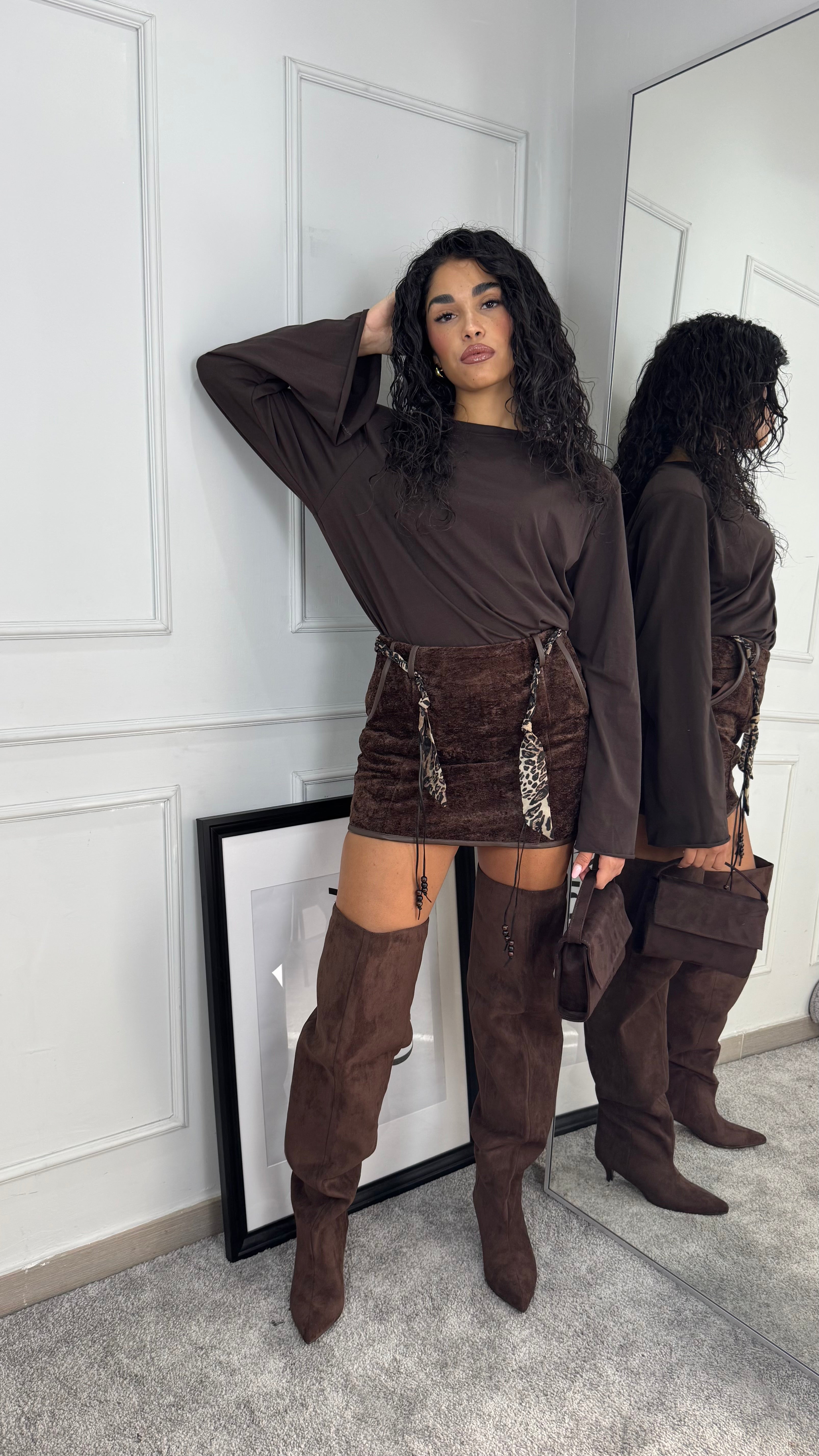 Gonna scamosciata helen