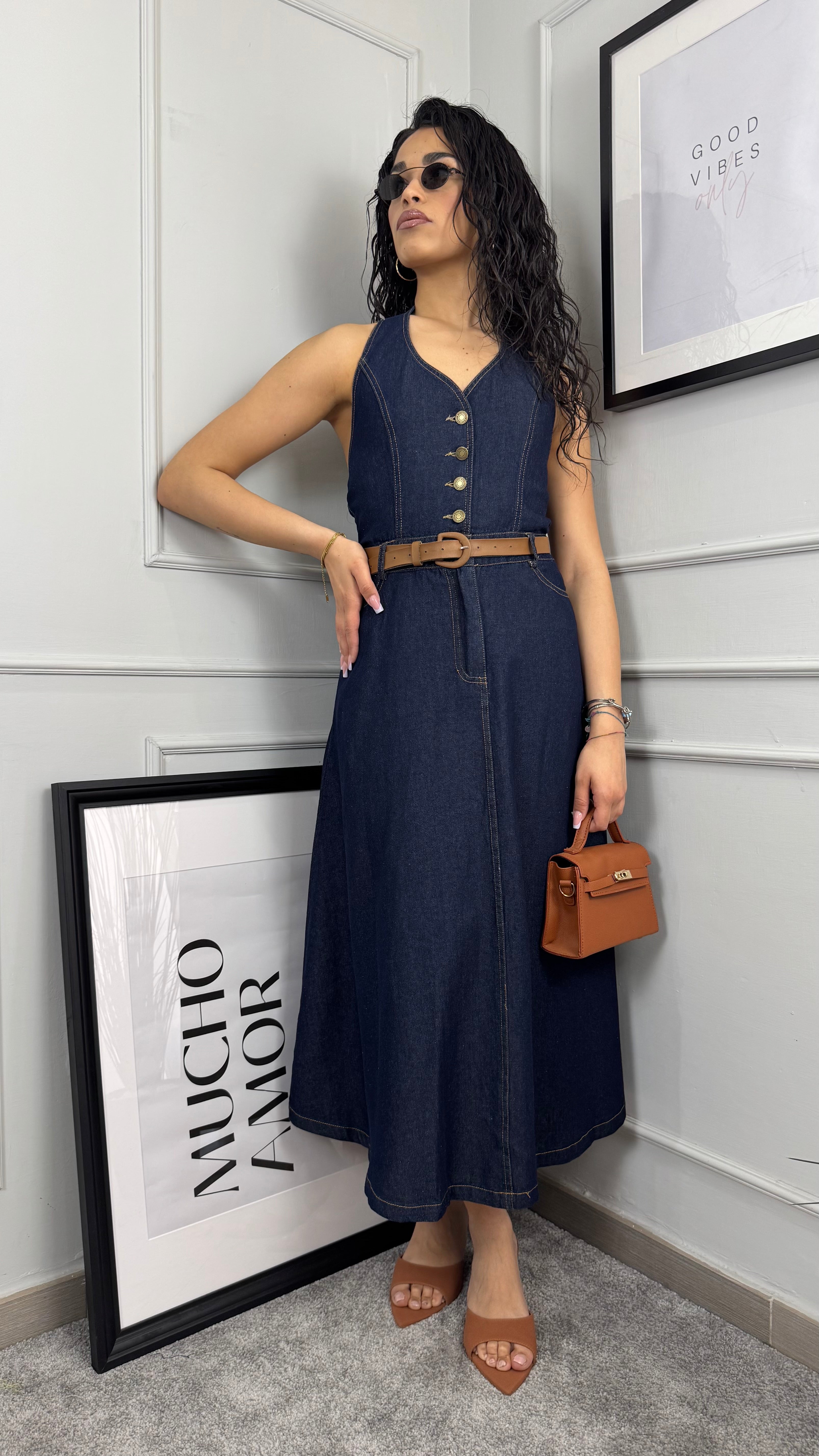 Abito denim long