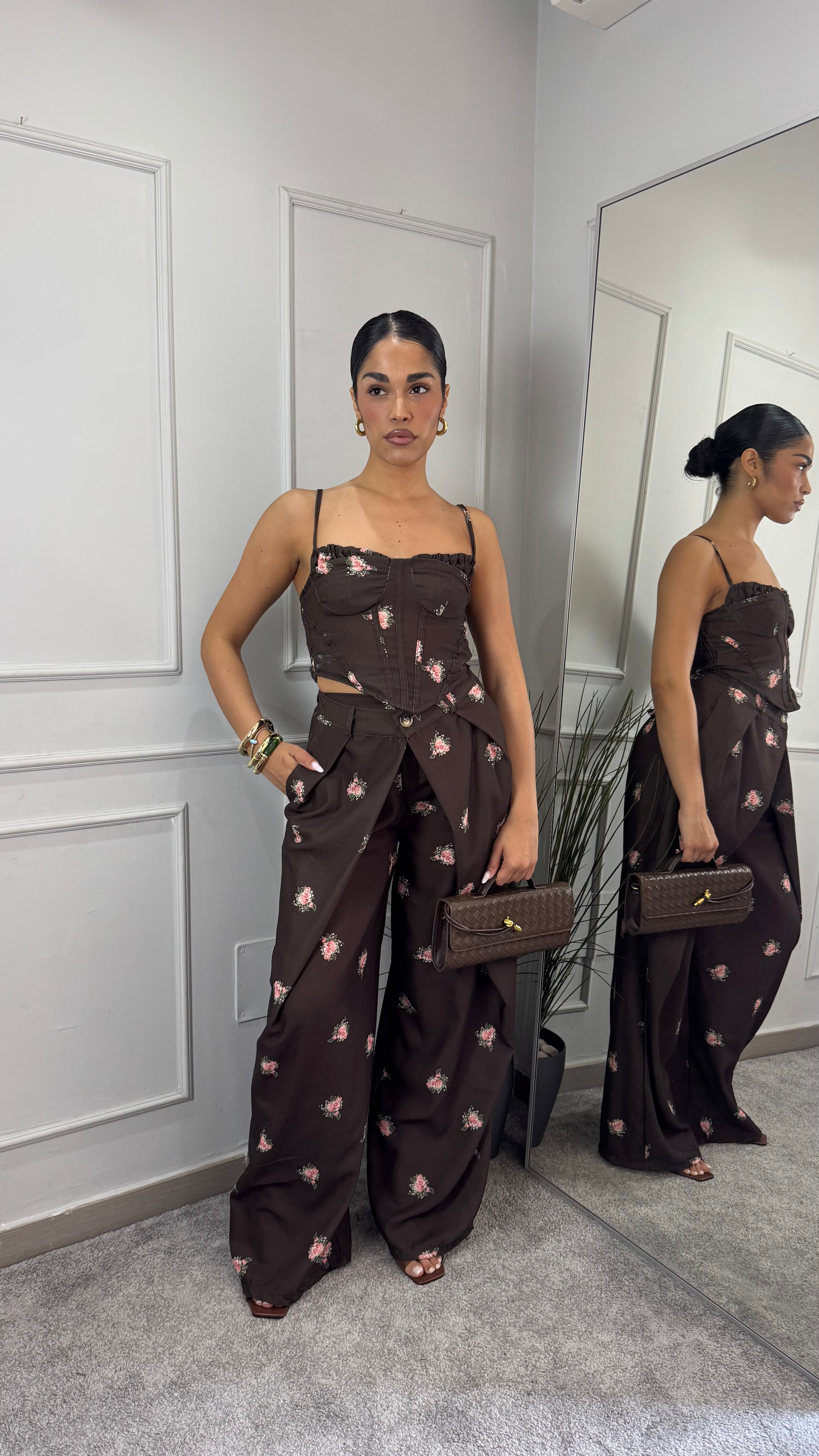 Coordinato in lino flowers