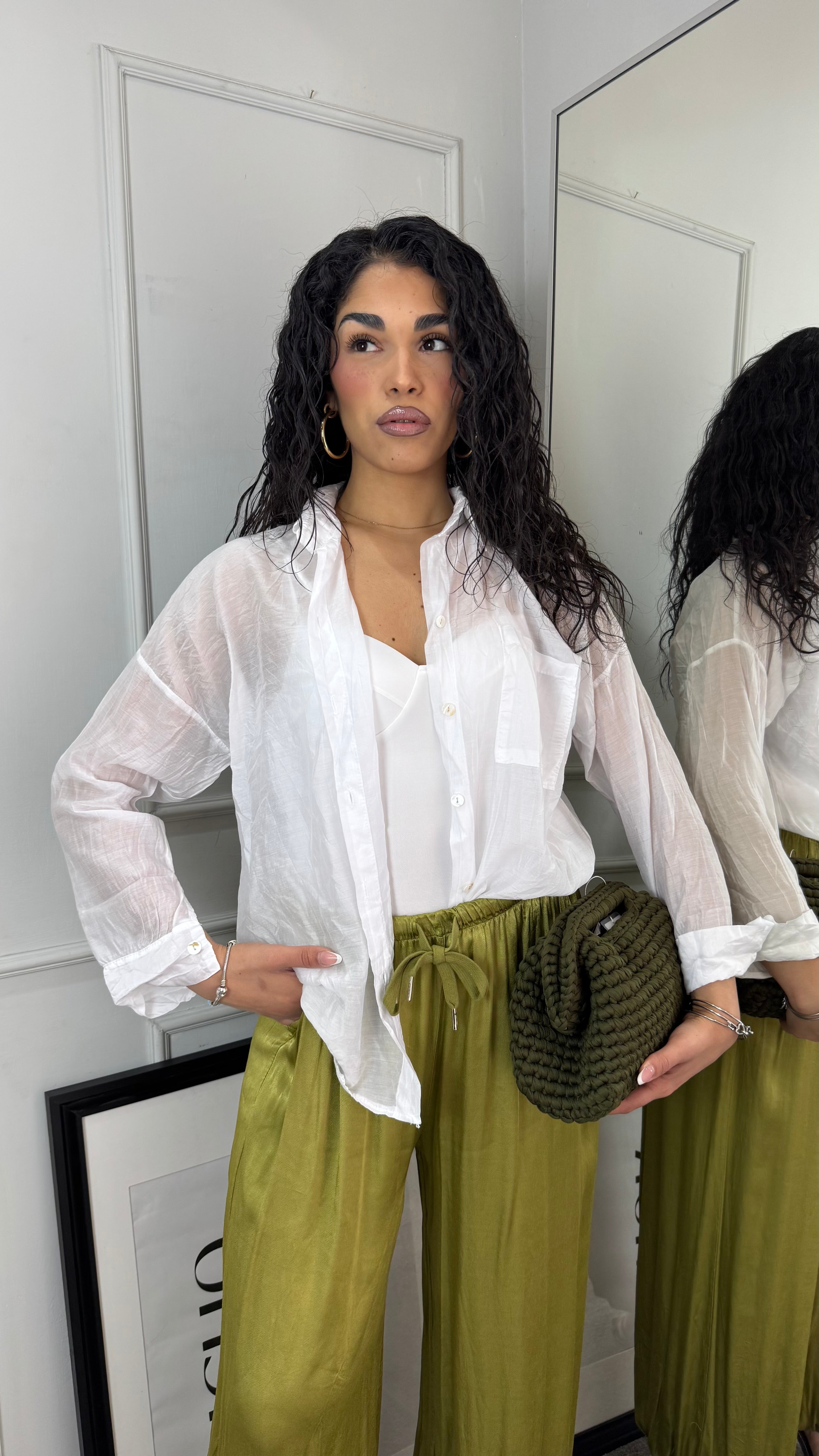 Camicia semi velata effetto stropicciato - Gieltotalook