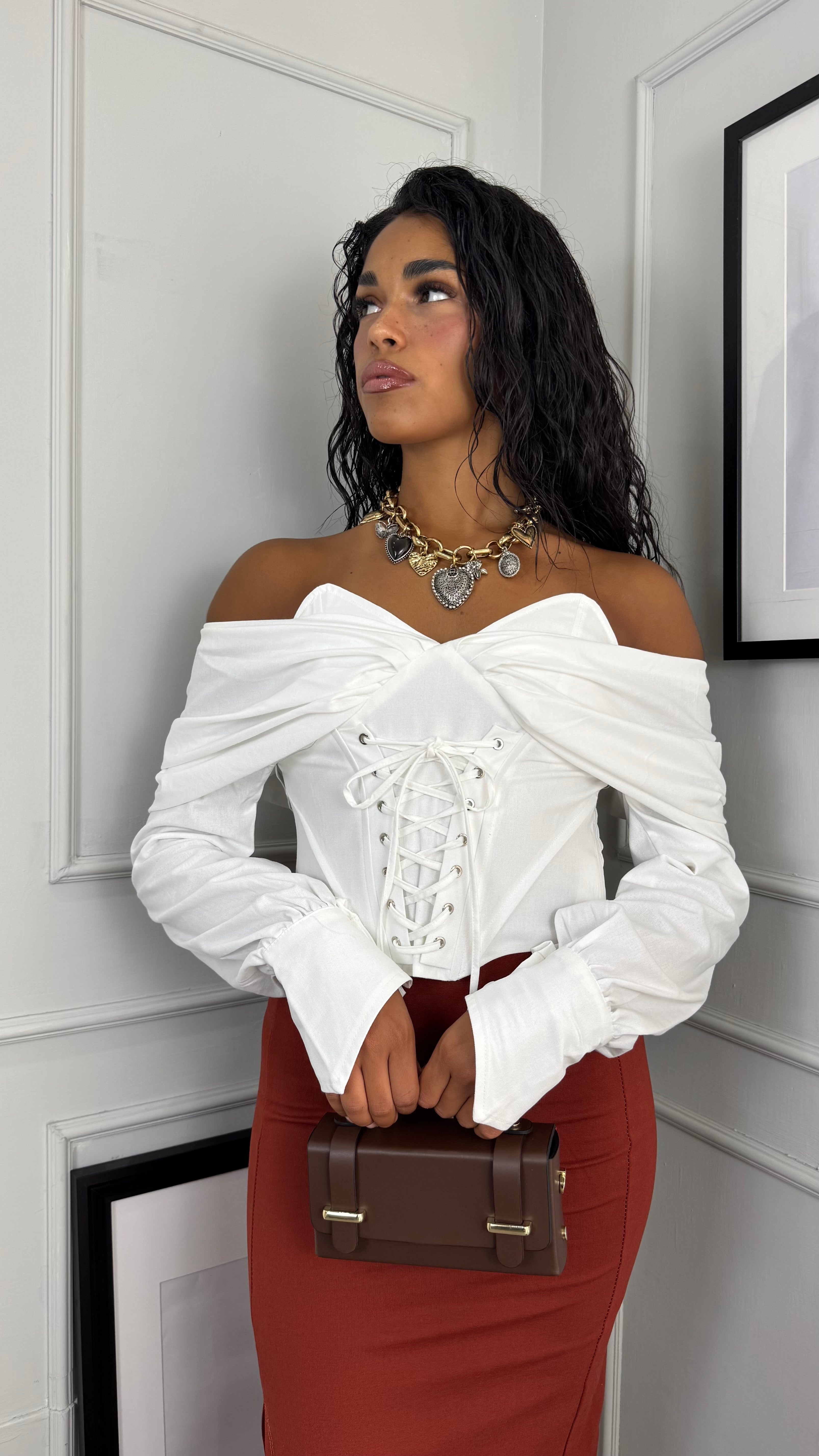 Camicia corpetto con lacci