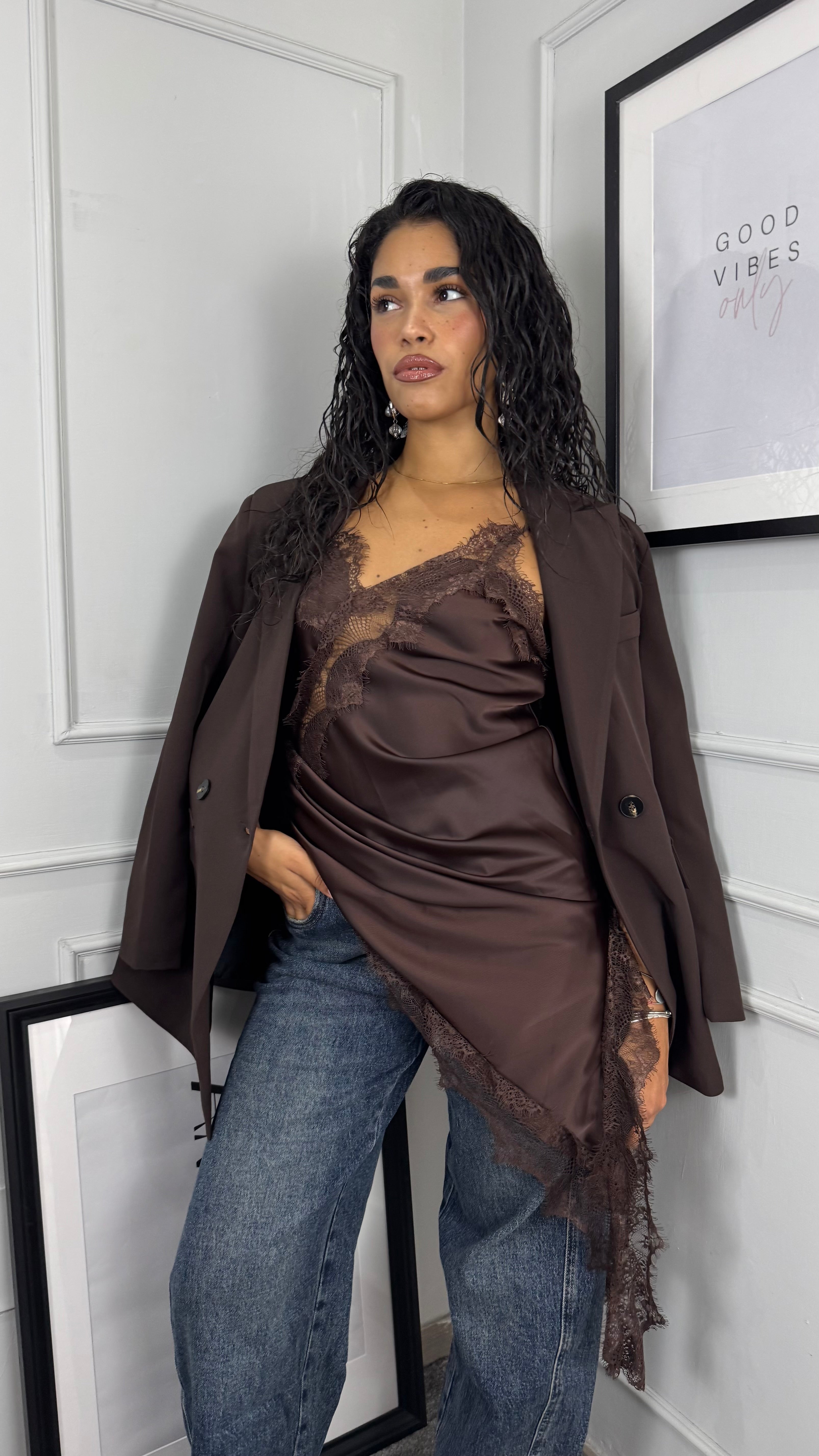 Giacca doppiopetto brown