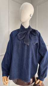 Camicia Denim fiocco