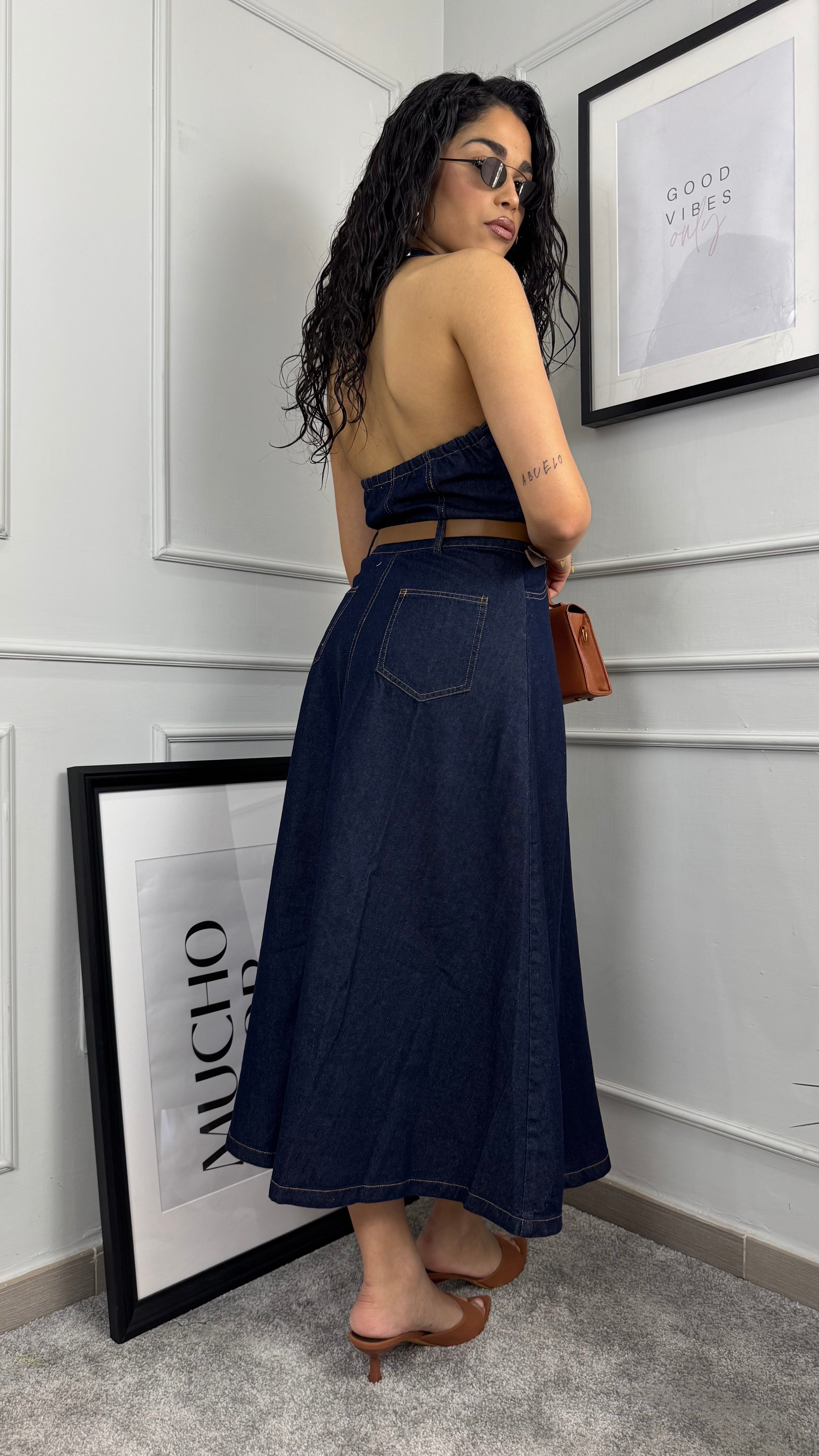 Abito denim long
