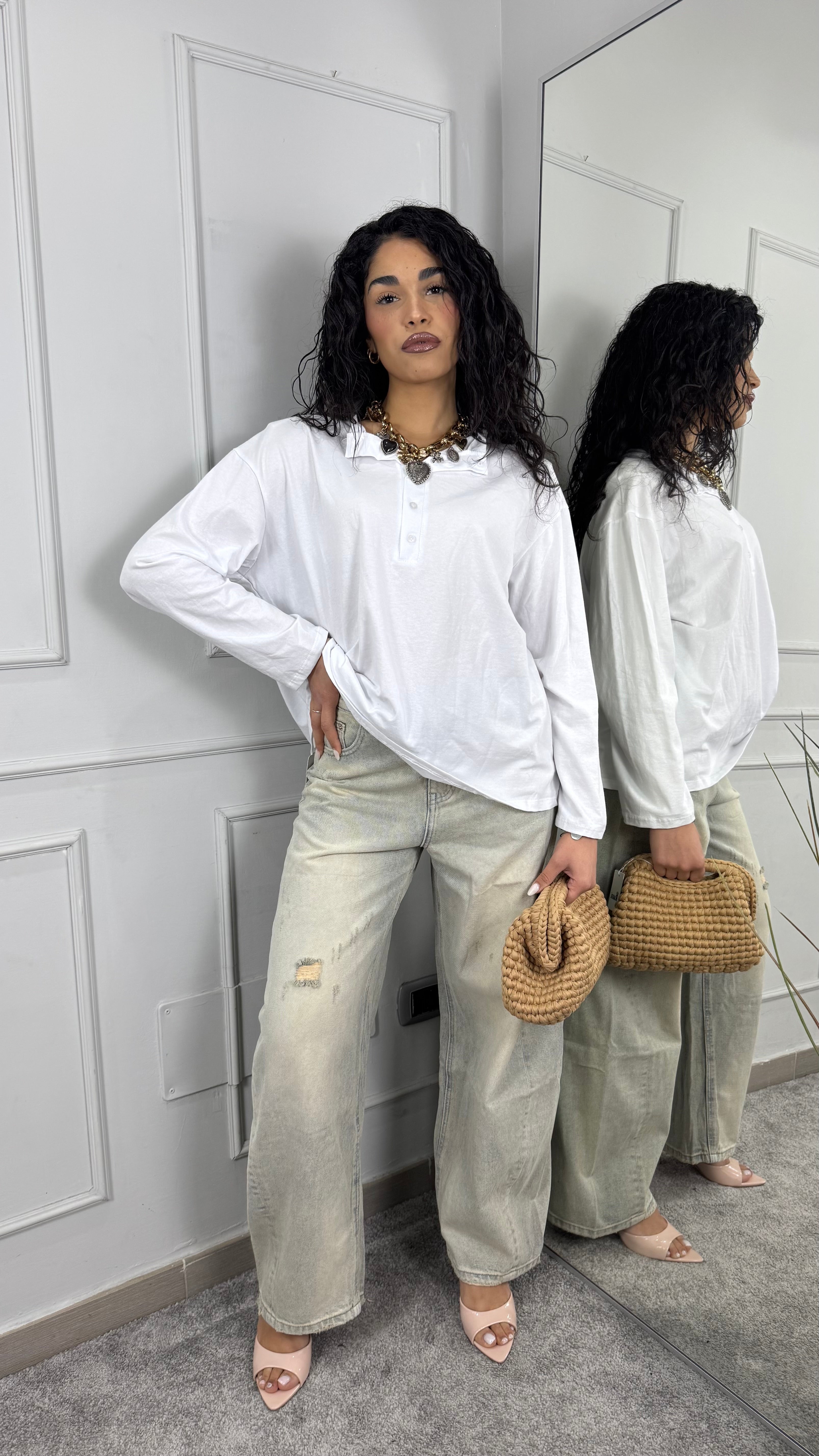 Maglia serafino oversize