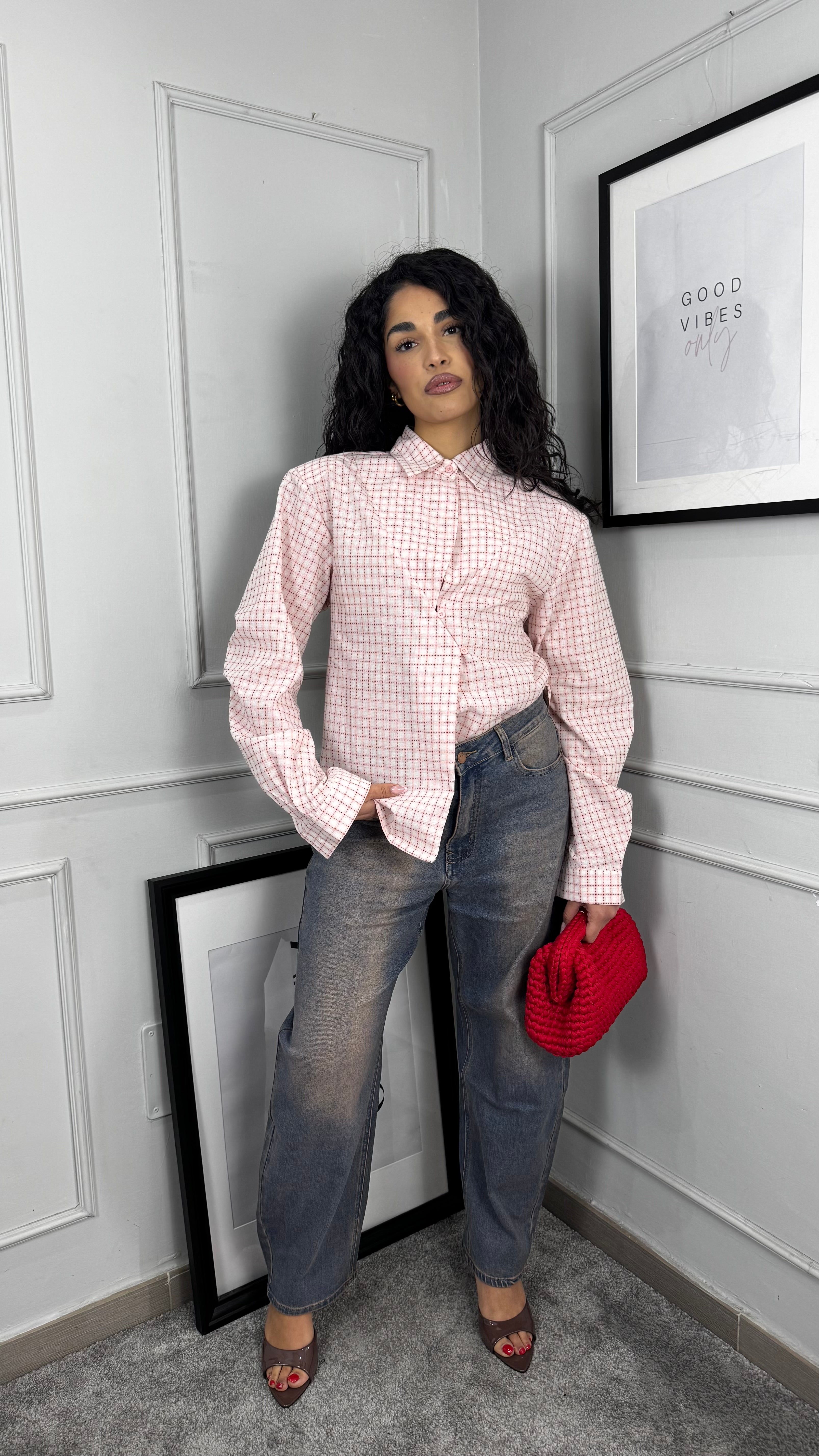 Jeans sabbiato rosa - Gieltotalook