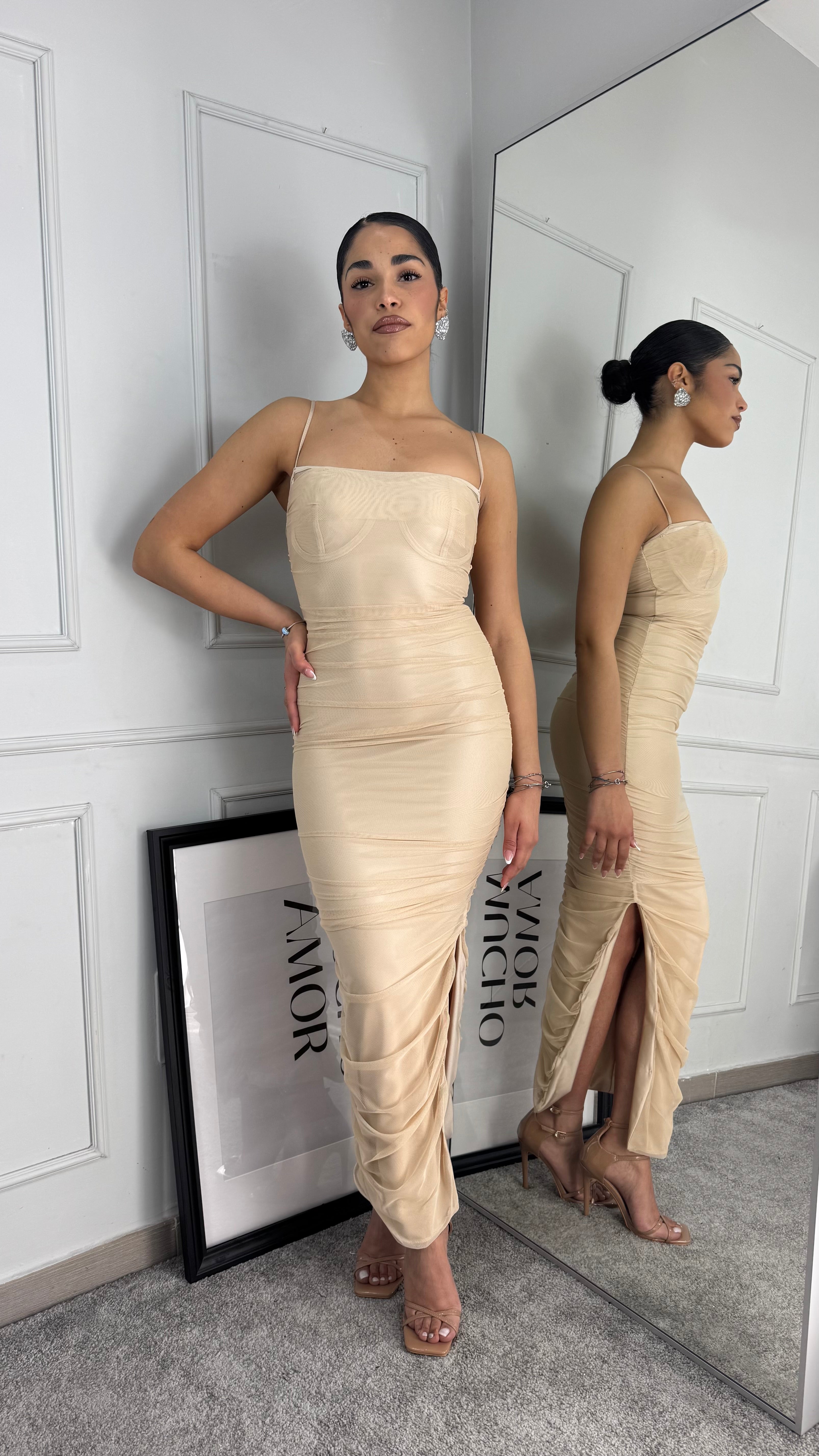 Abito drappeggiato nude - Gieltotalook