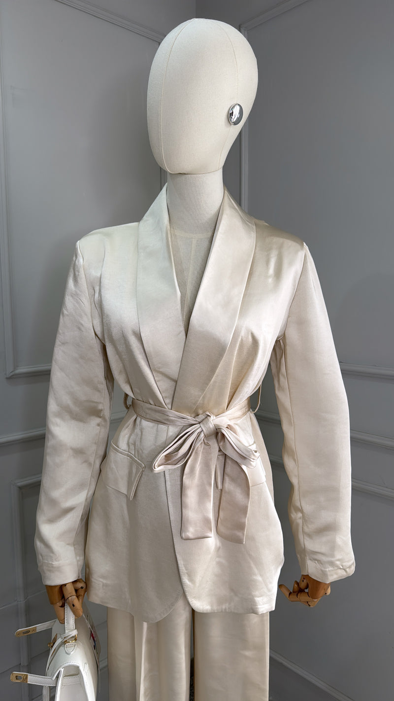 Tailleur satin crema