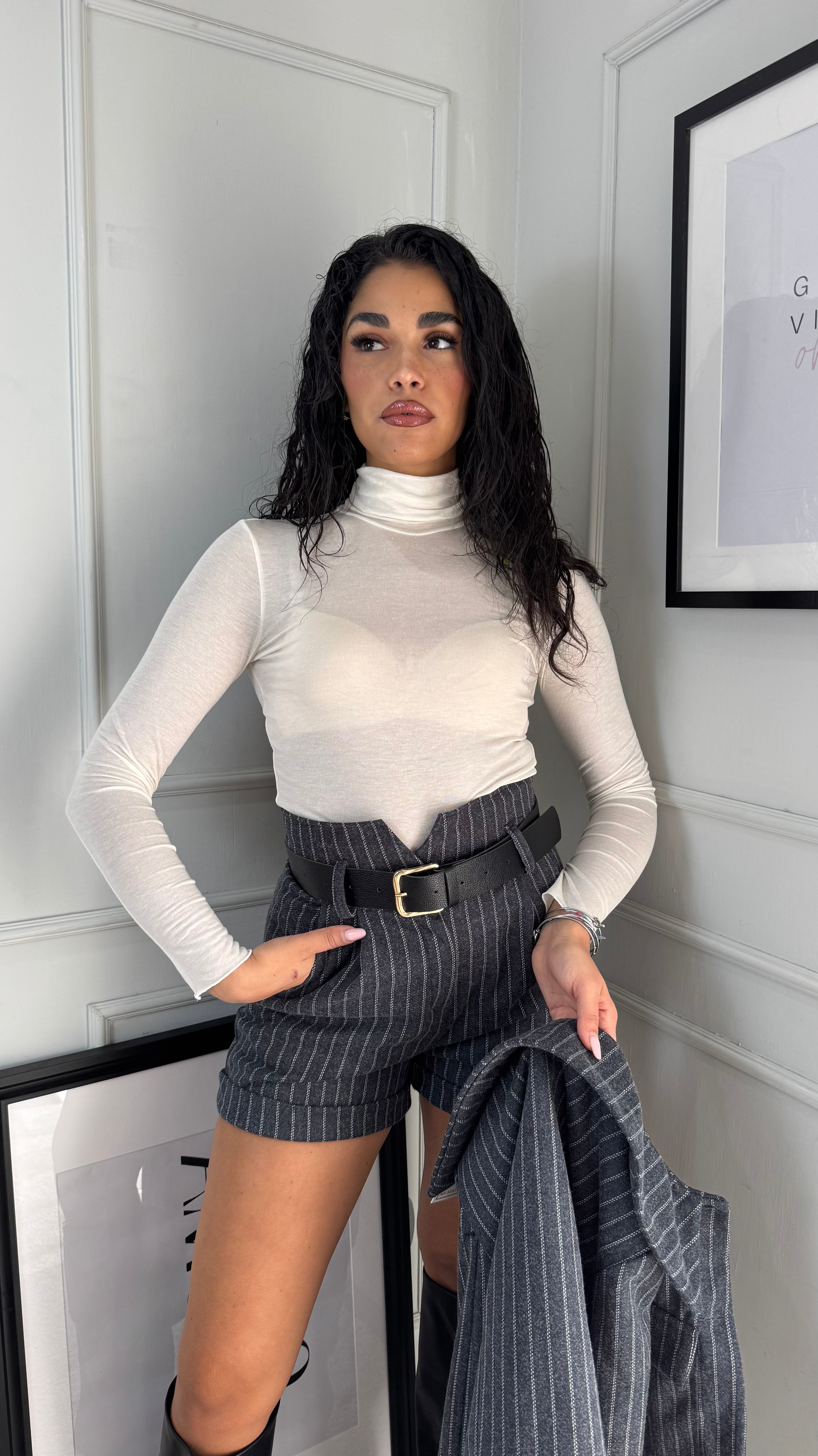 Maglia collo alto with cashmere