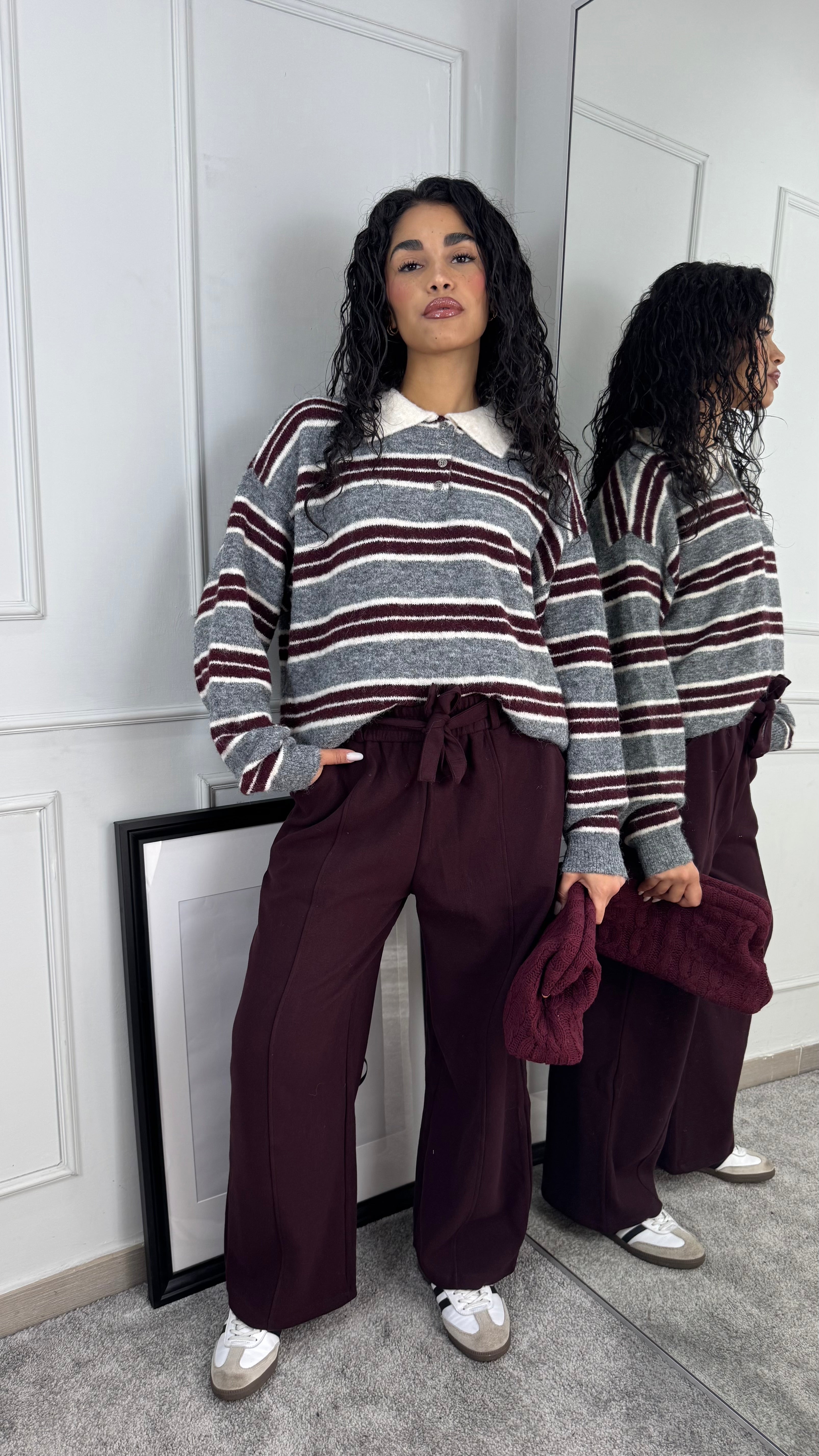 Polo in lana oversize