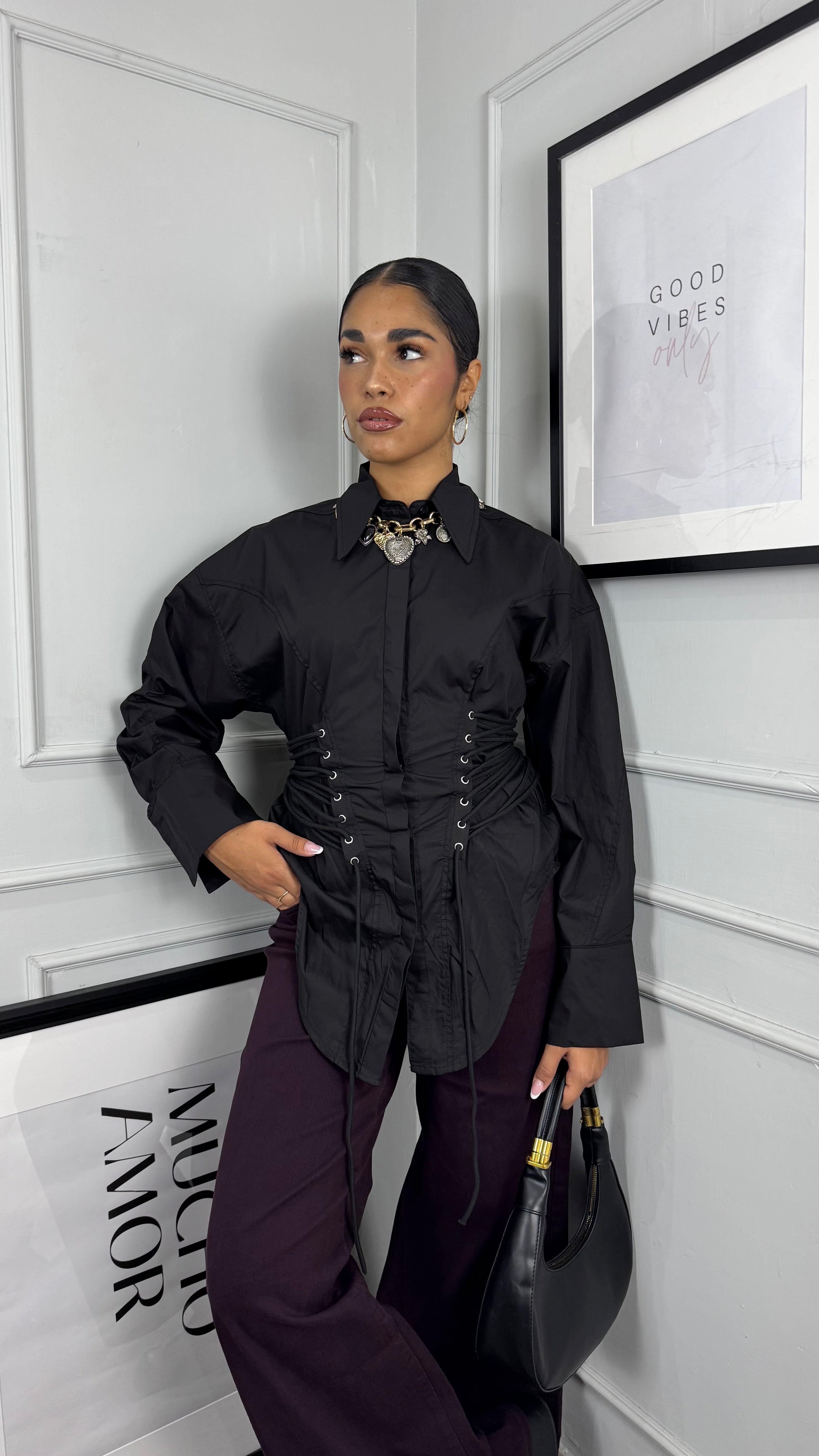 Camicia stringhe