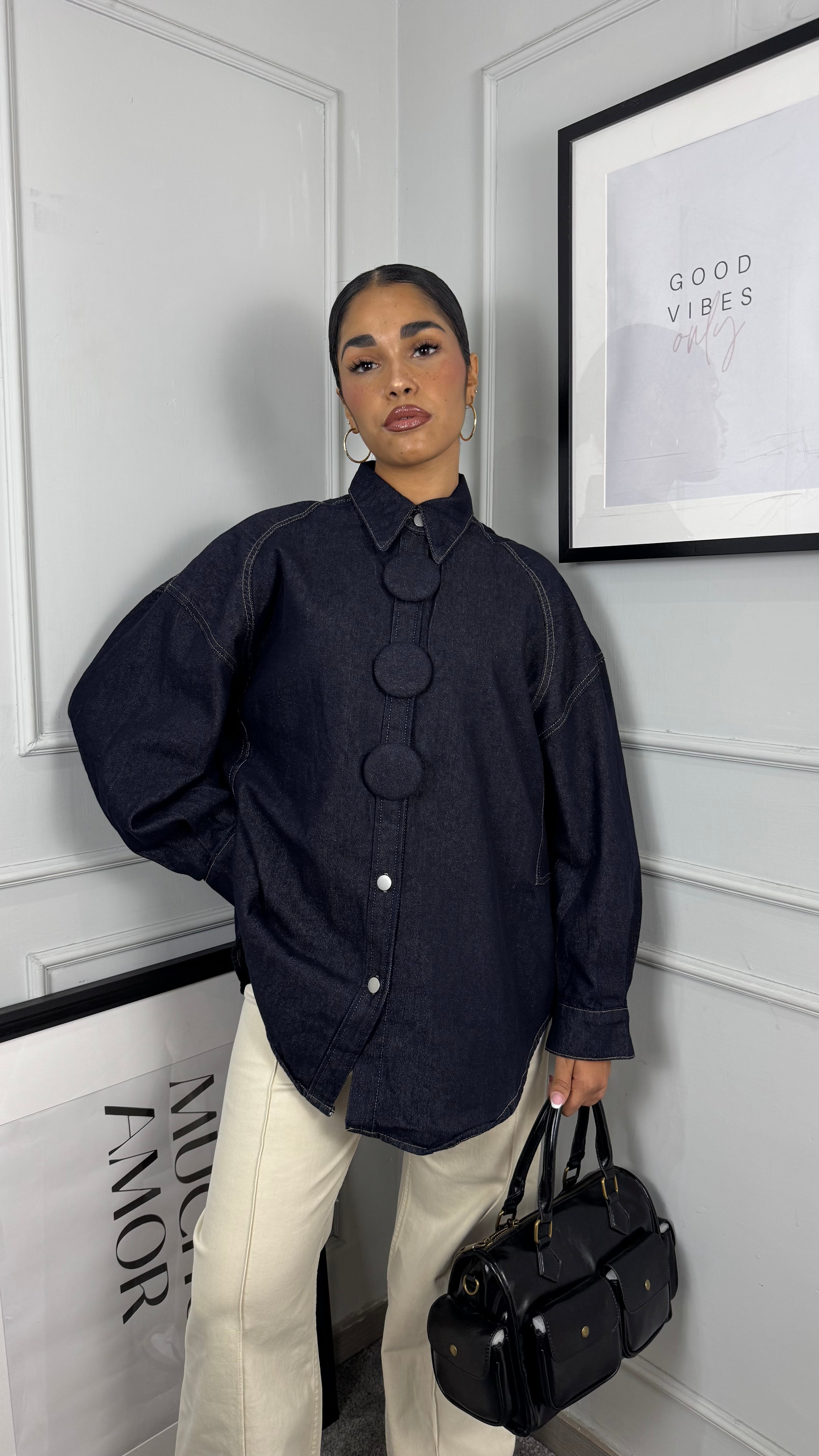 Camicia Denim maxi botton