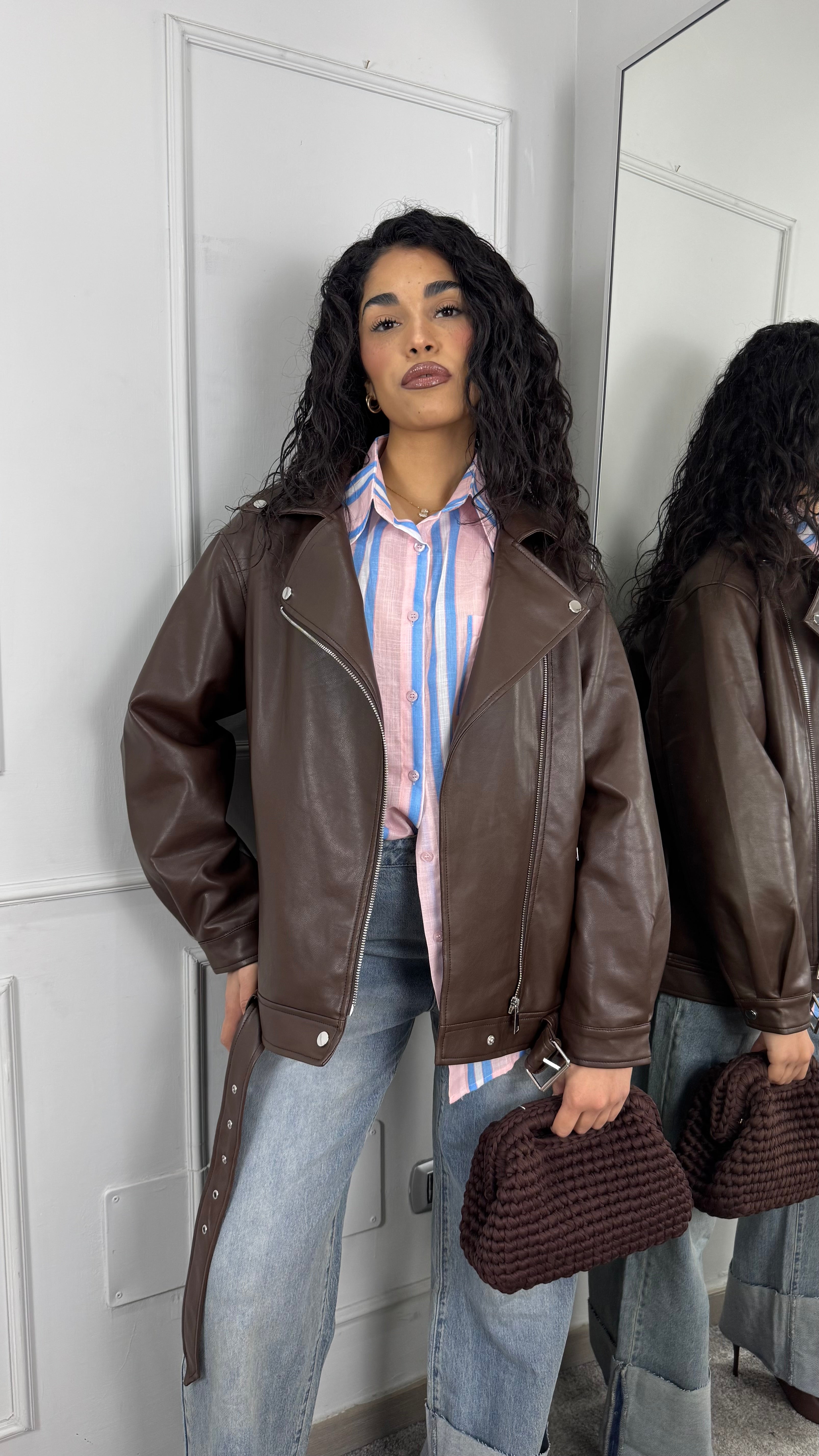 Chiodo oversize brown - Gieltotalook