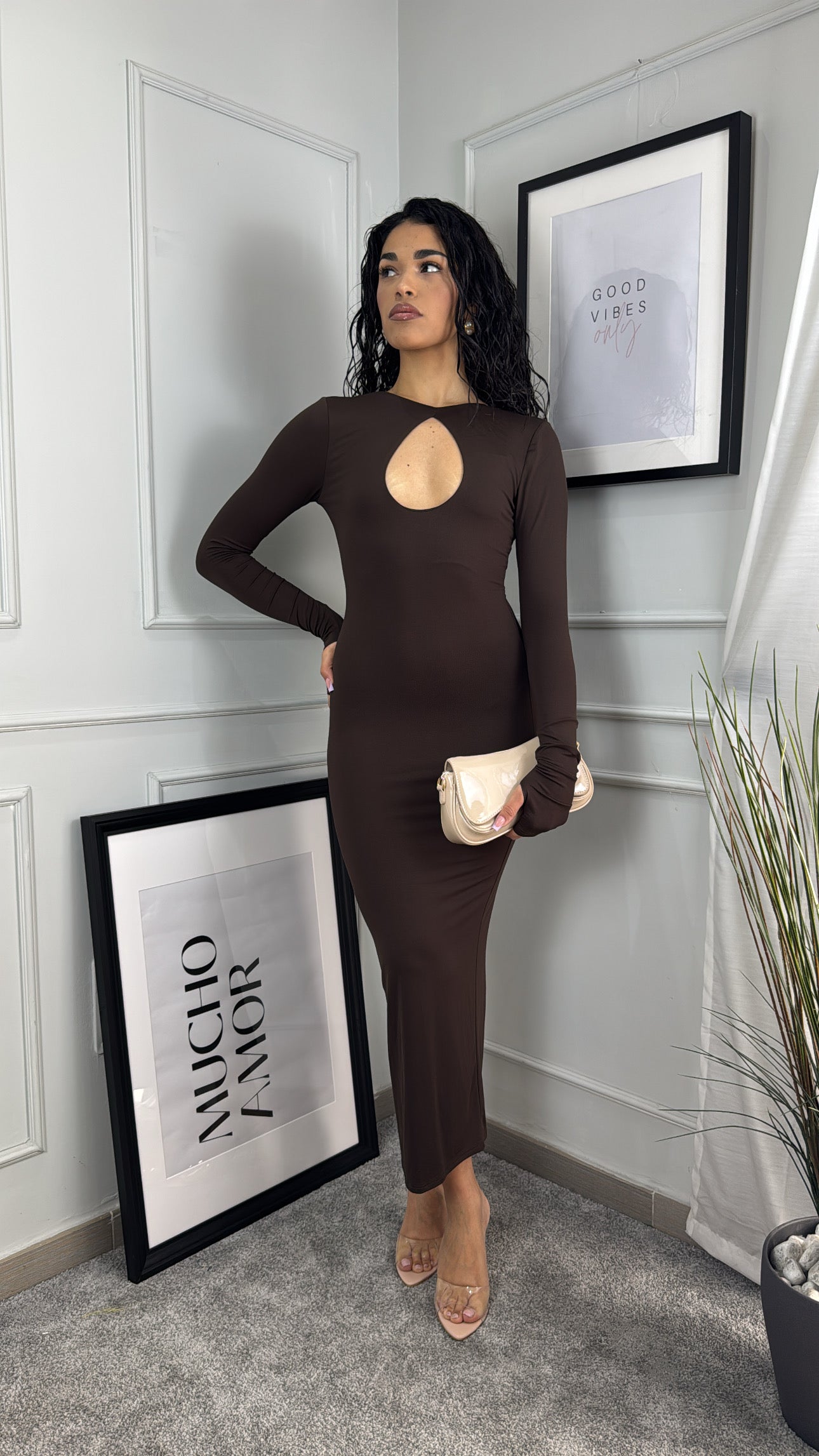 Abito goccia brown