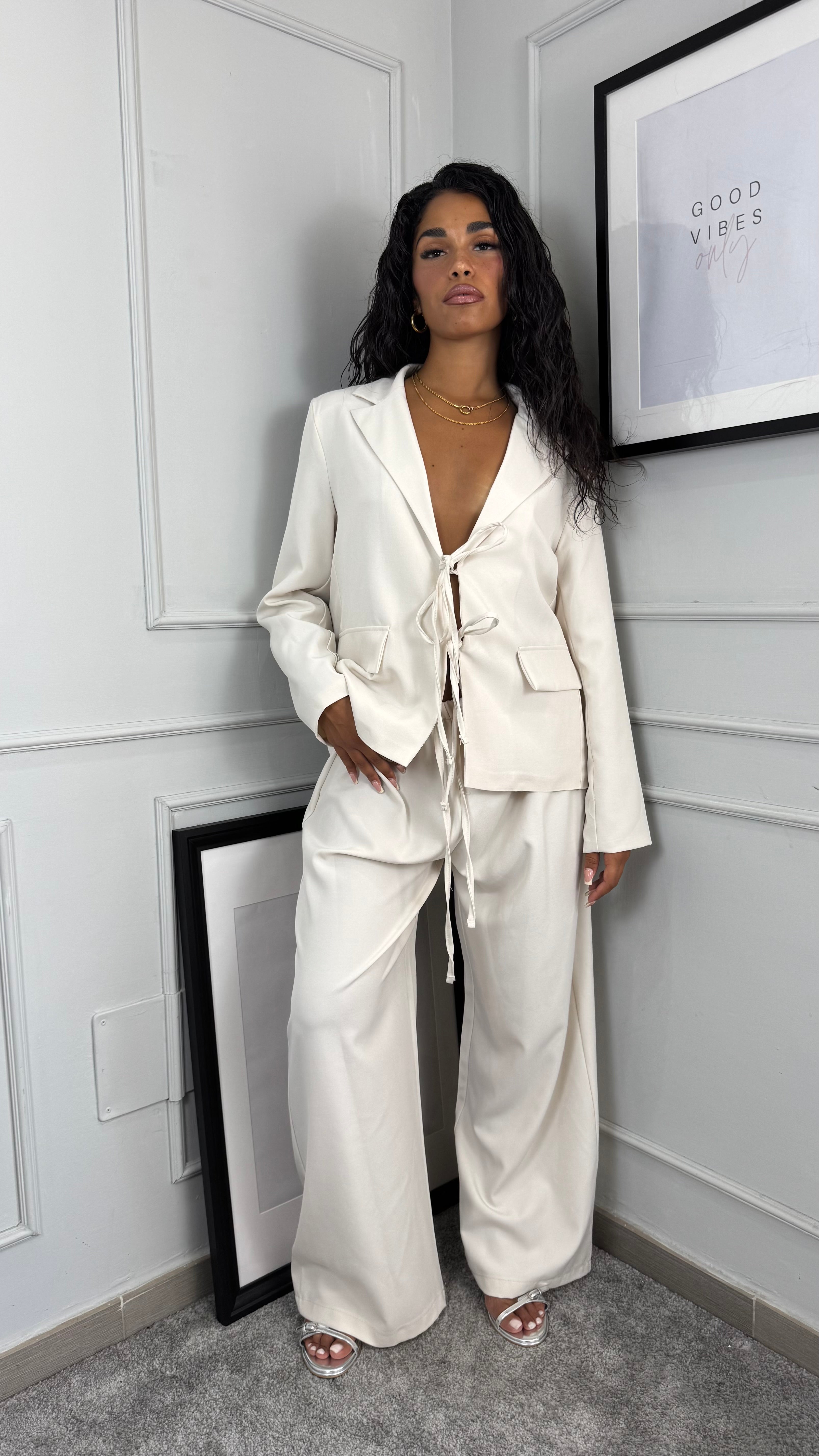 Tailleur panna lacci
