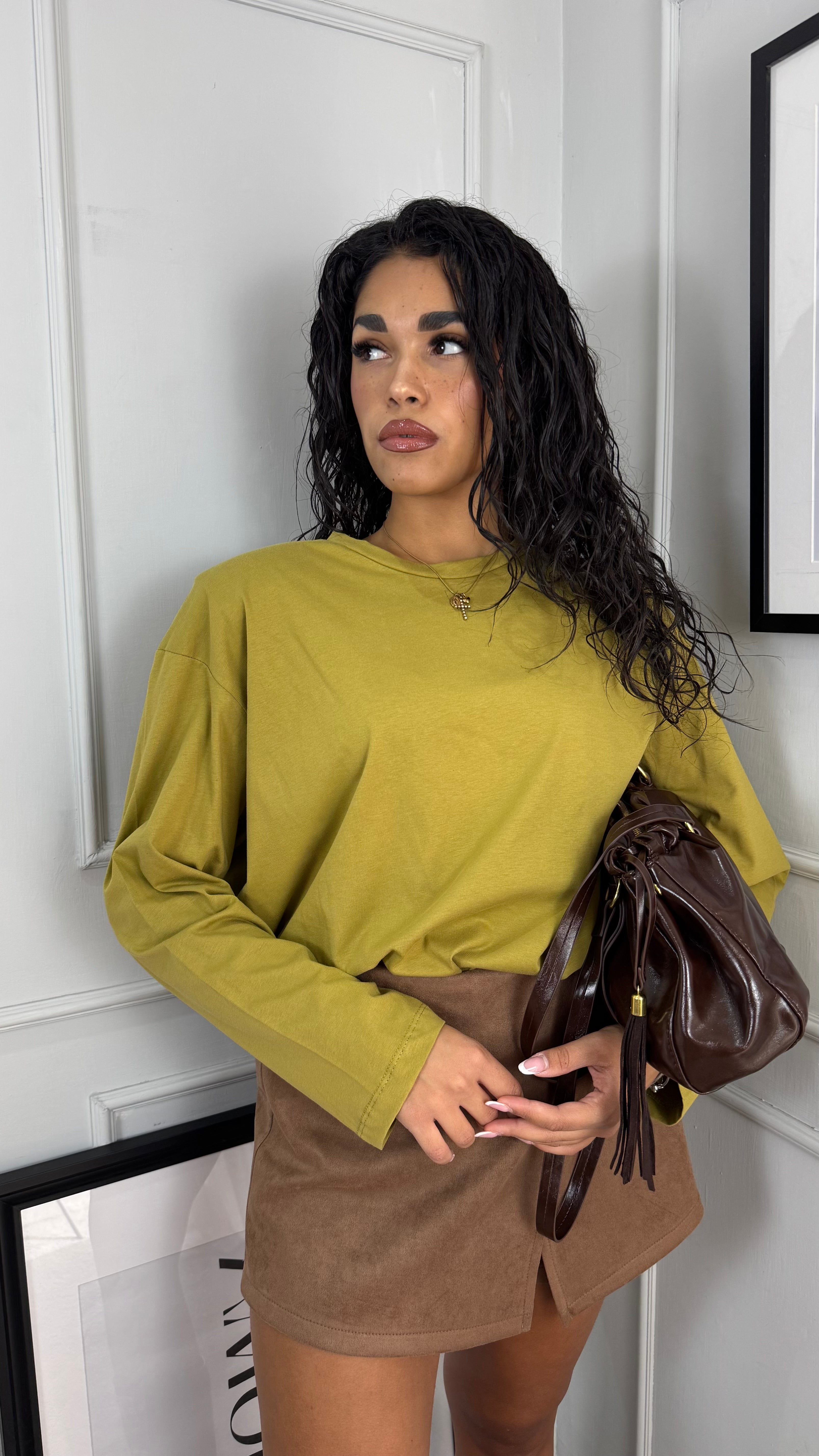 Maglia in cotone con spallina