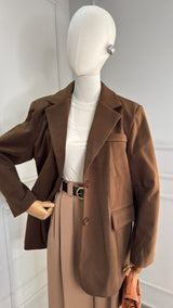 Giacca oversize brown