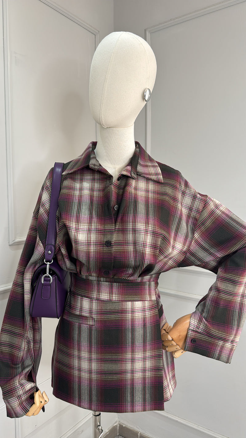 Camicia quadri violet