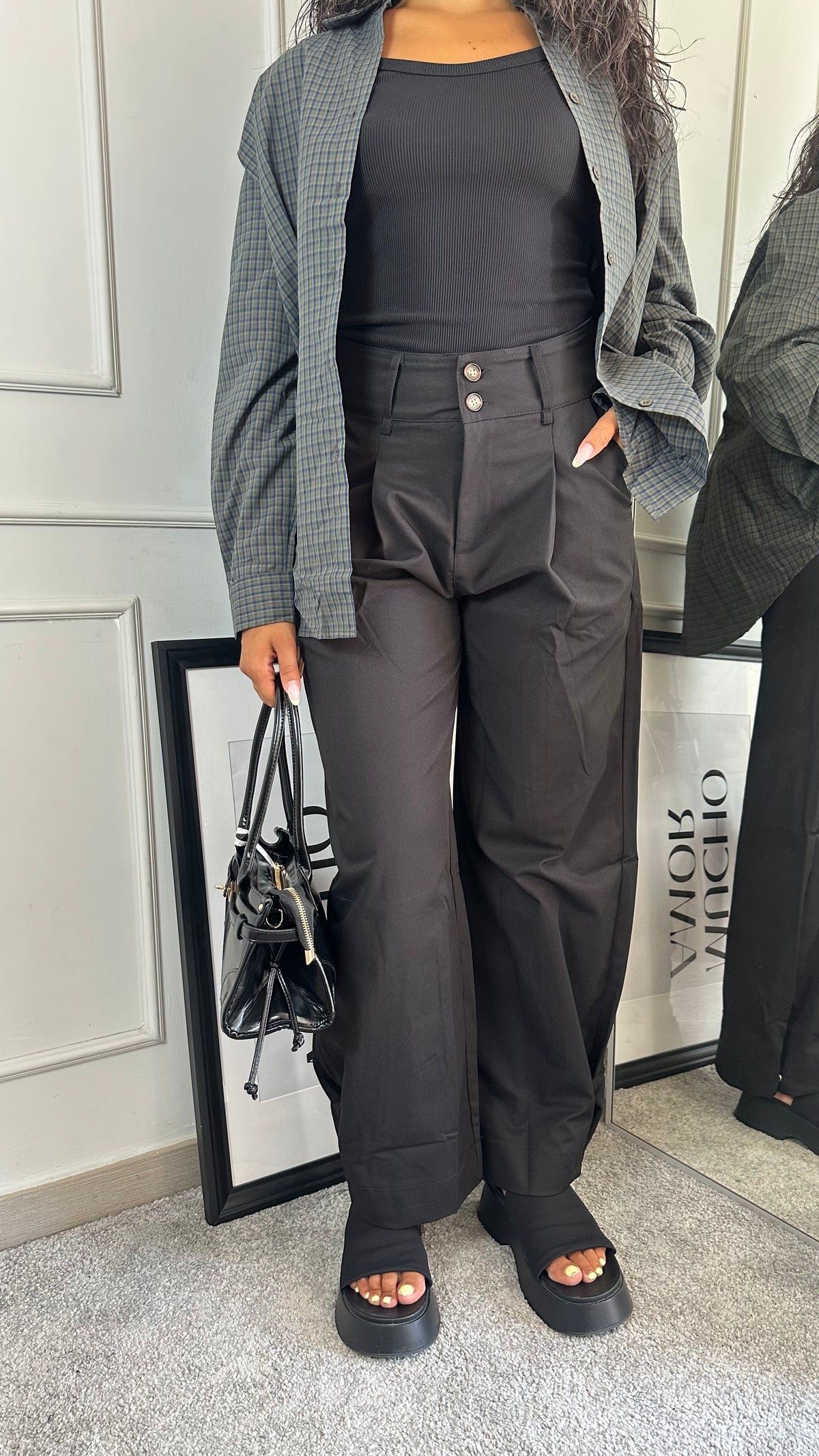 Pantaloni amira nero