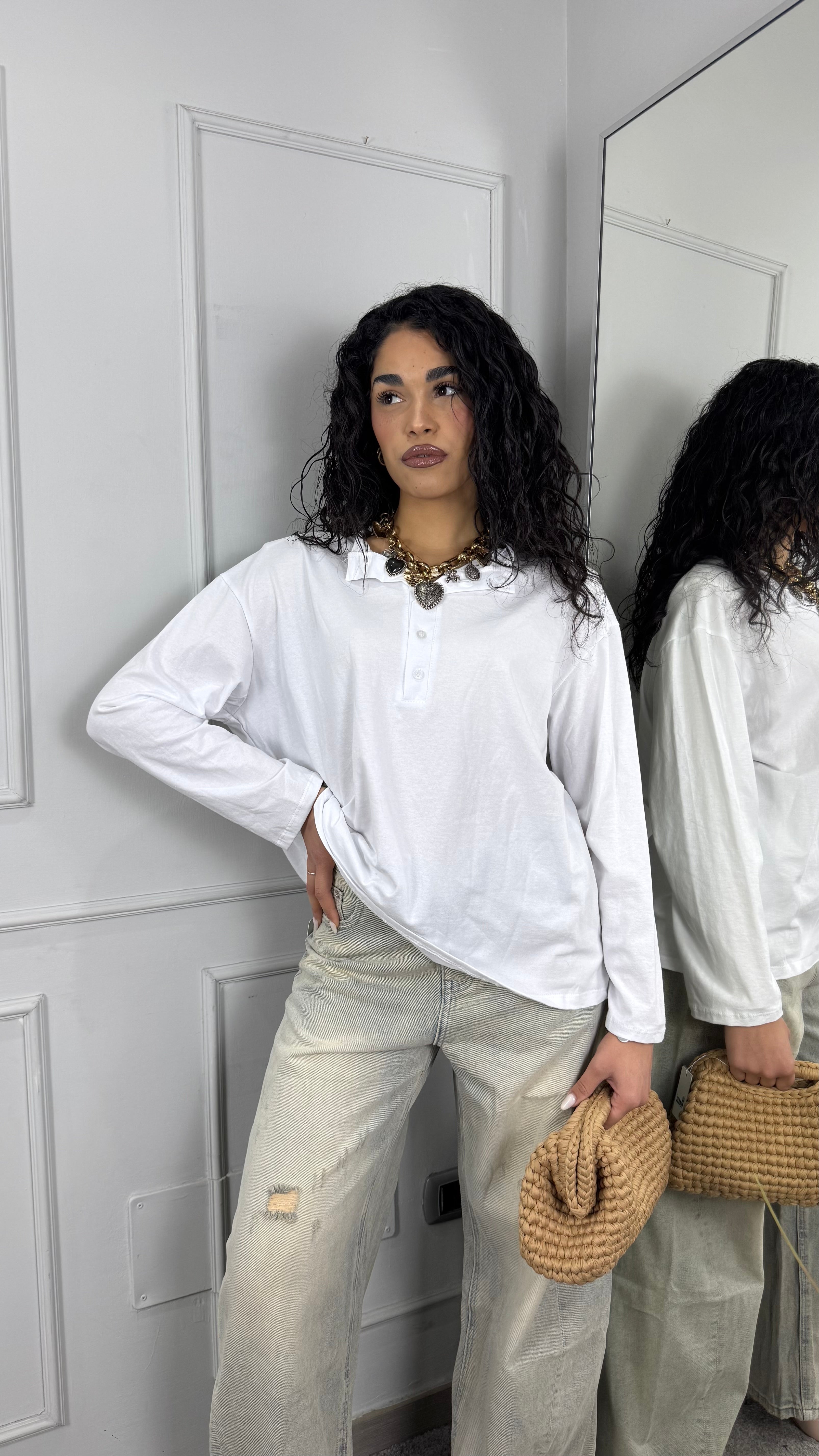 Maglia serafino oversize