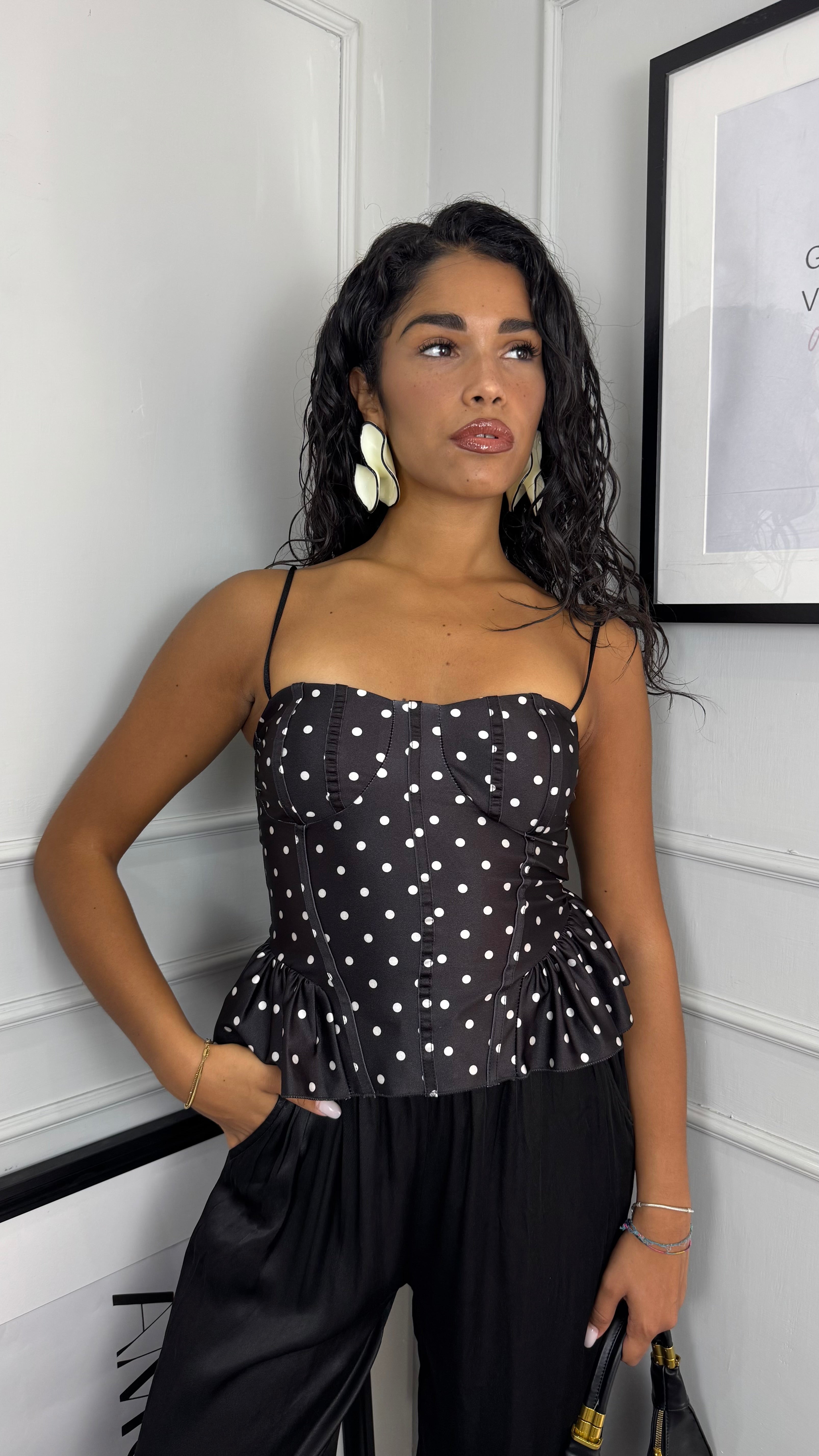 Corpetto pois Black