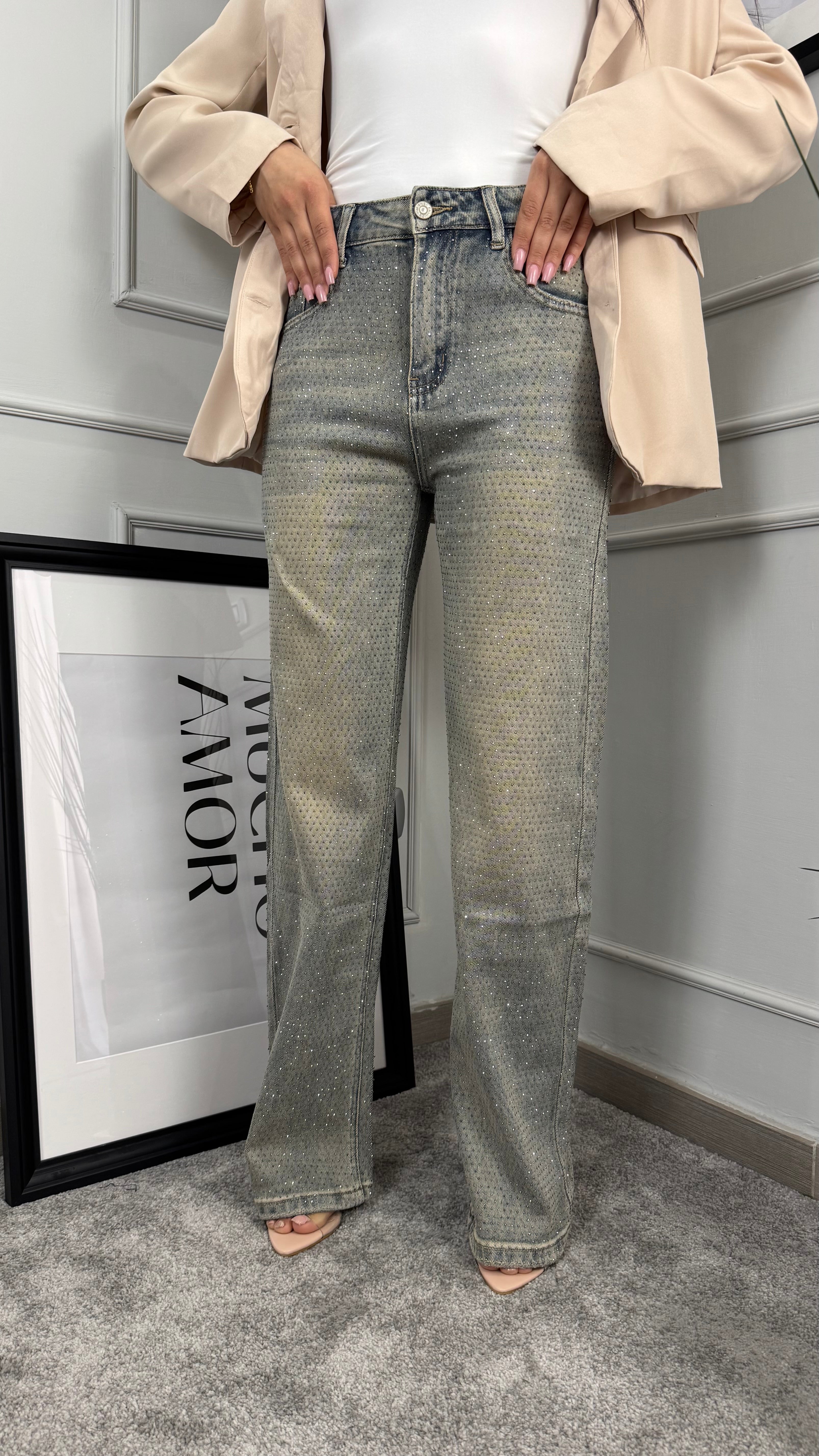 Jeans sabbiato shine