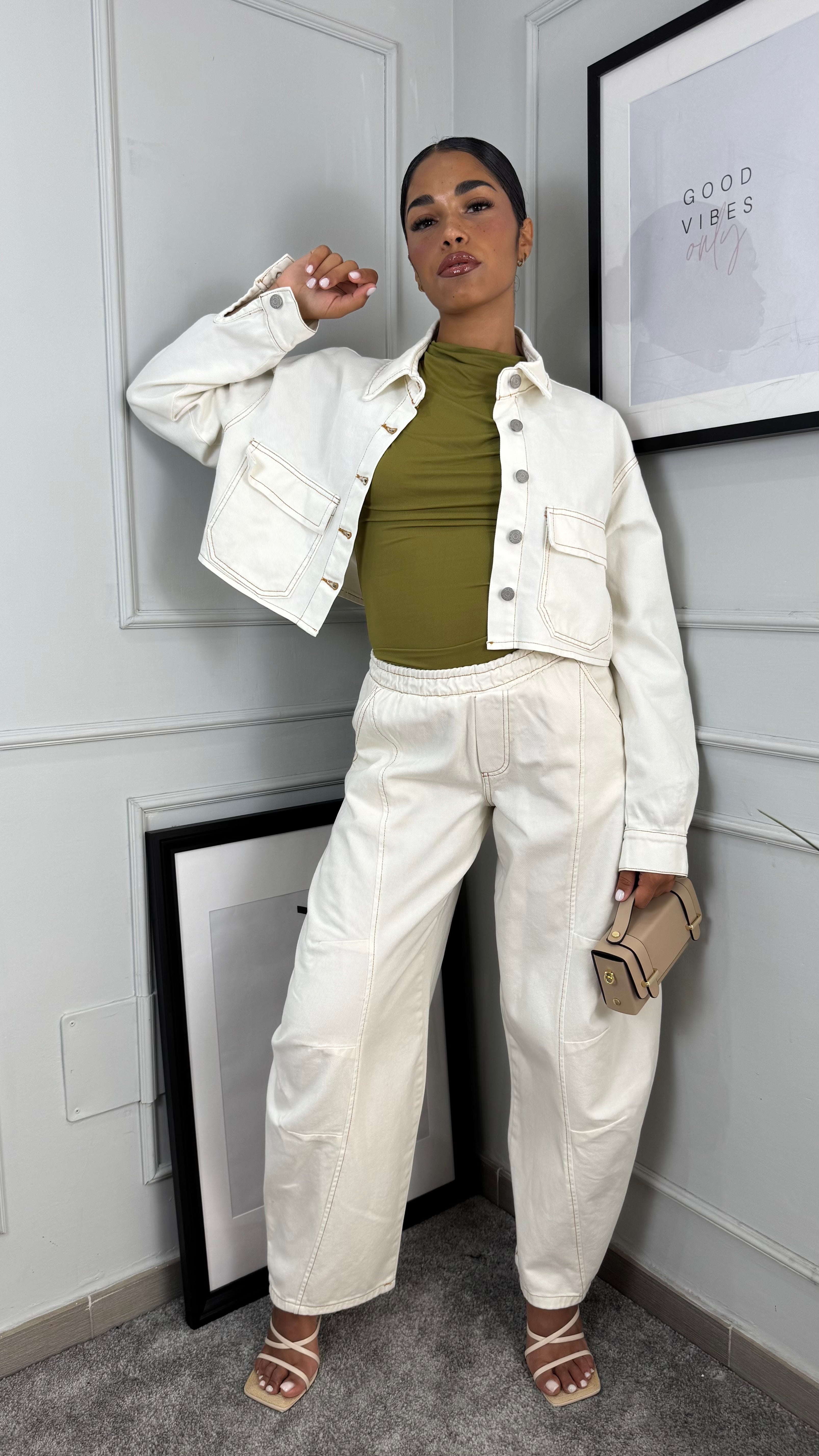 Coordinato denim white