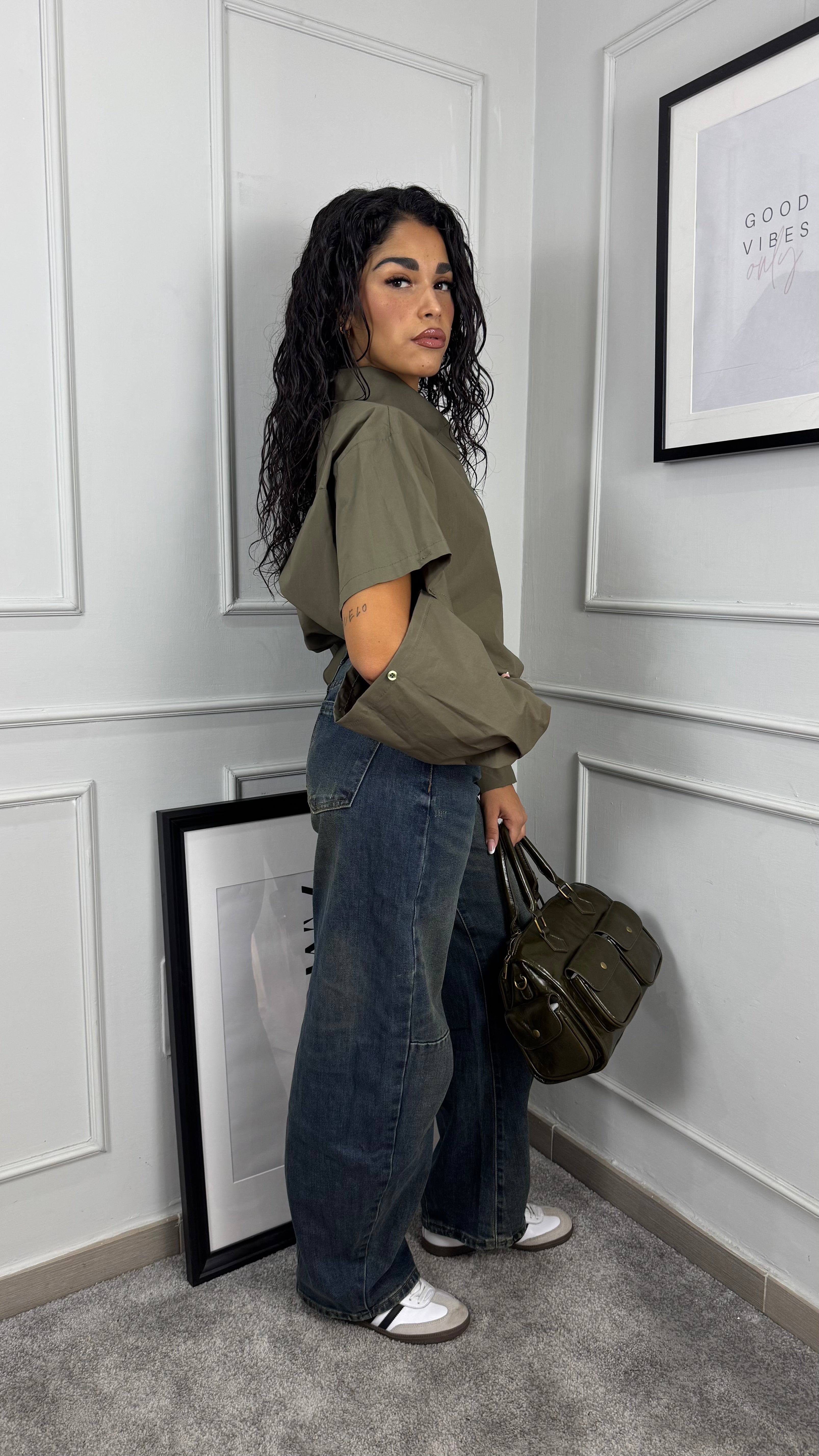 Camicia cut out military