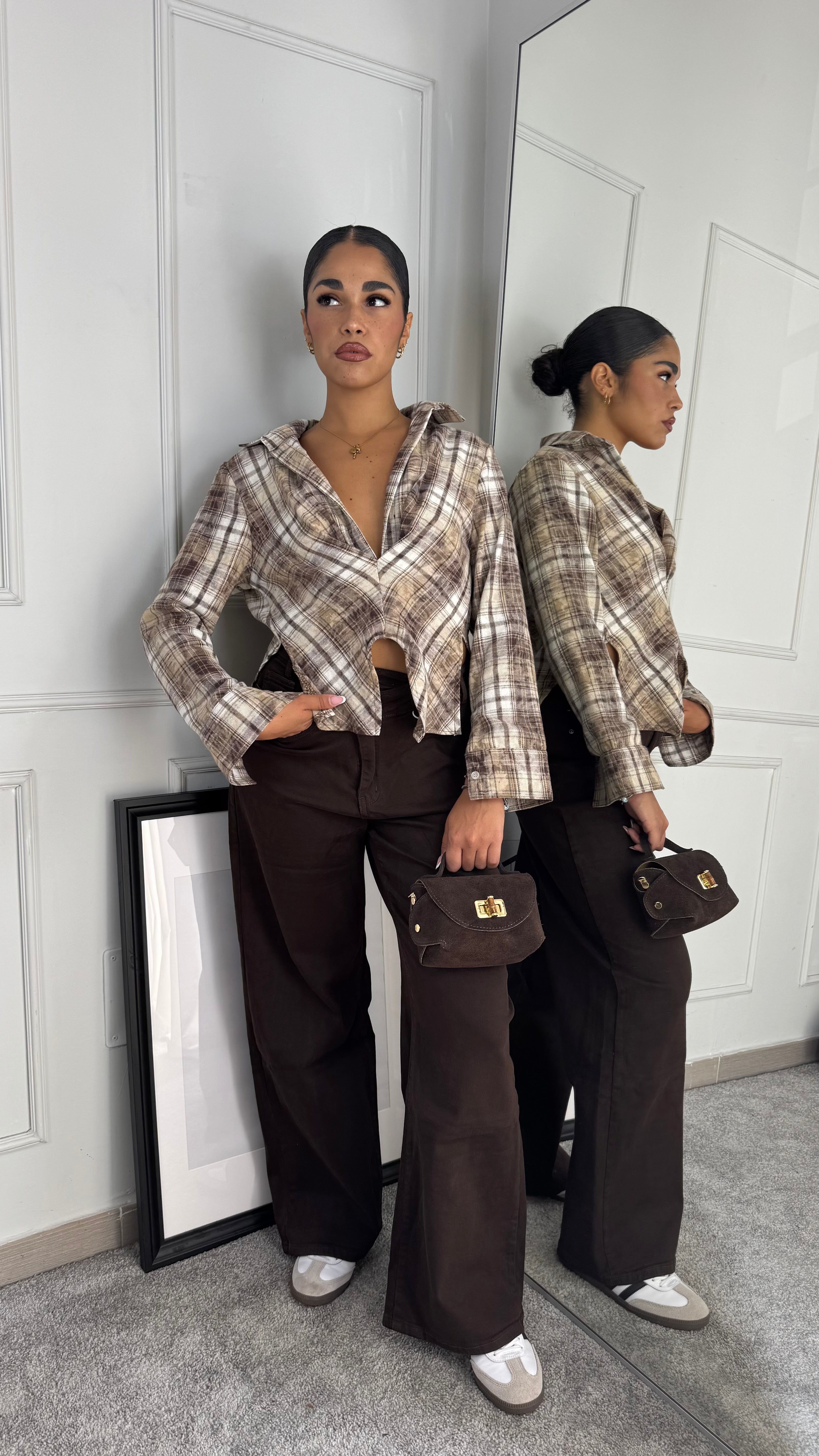 Jeans doppio bottone brown