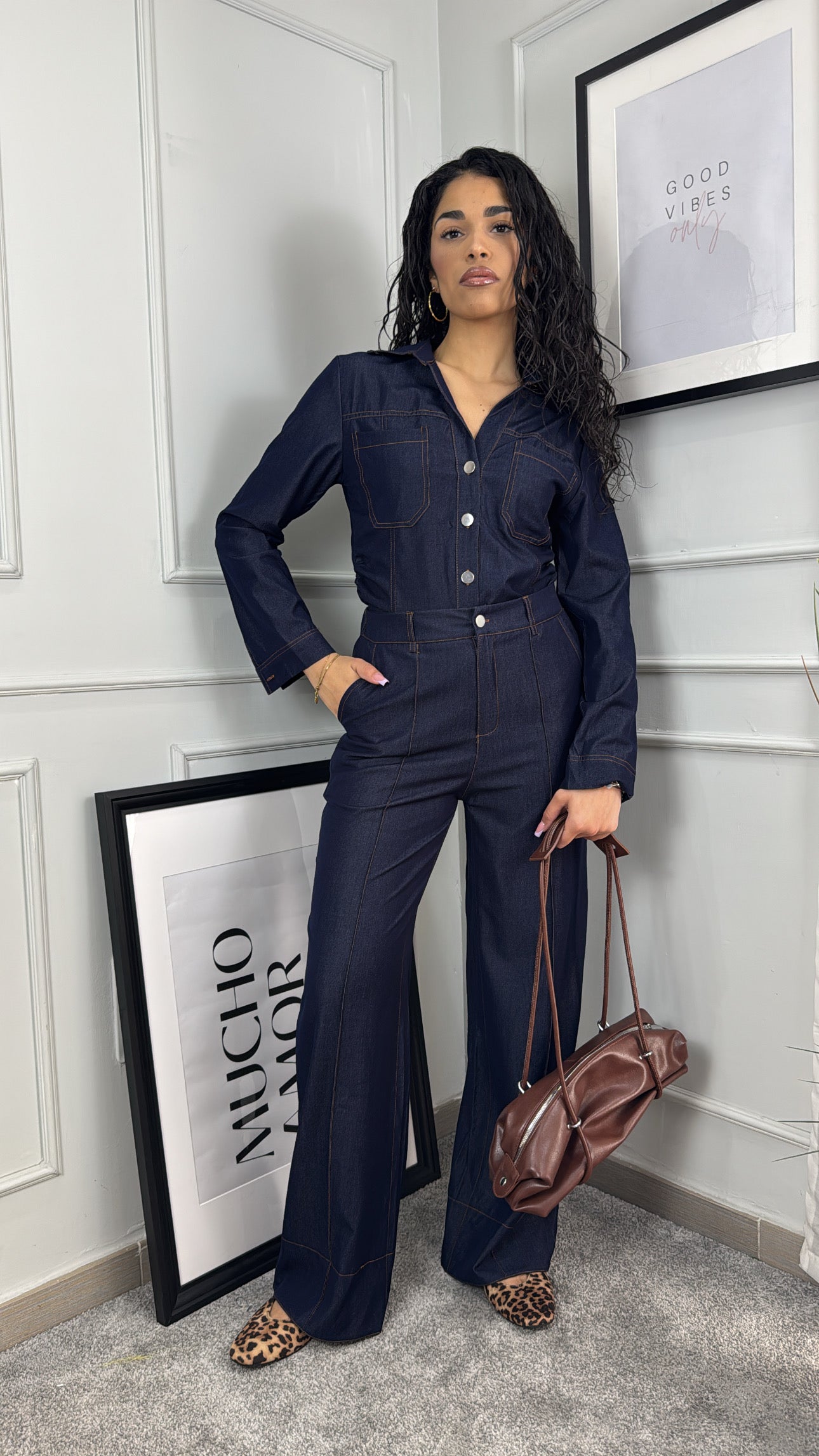 Coordinato effetto Denim Alessia