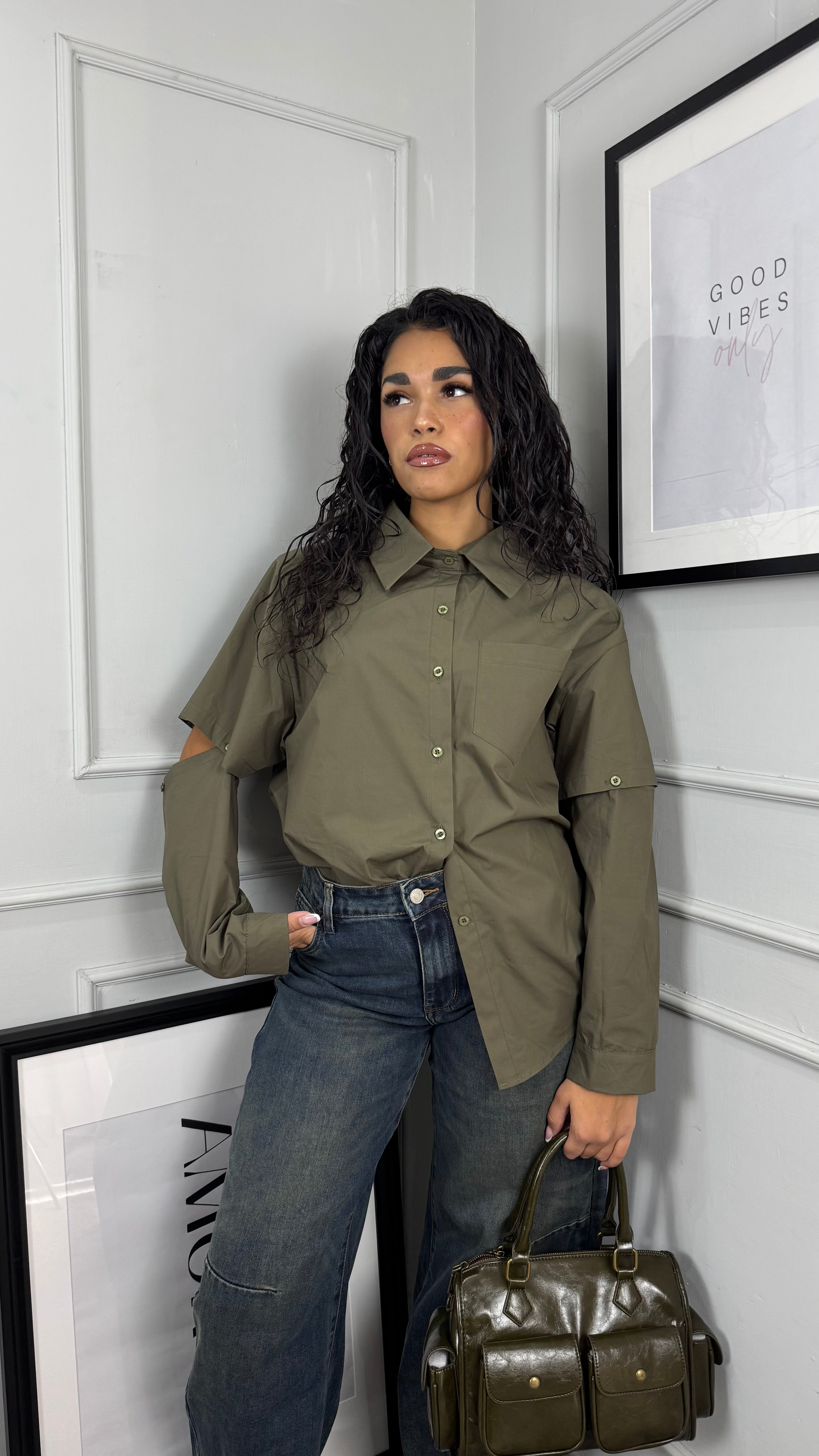 Camicia cut out military