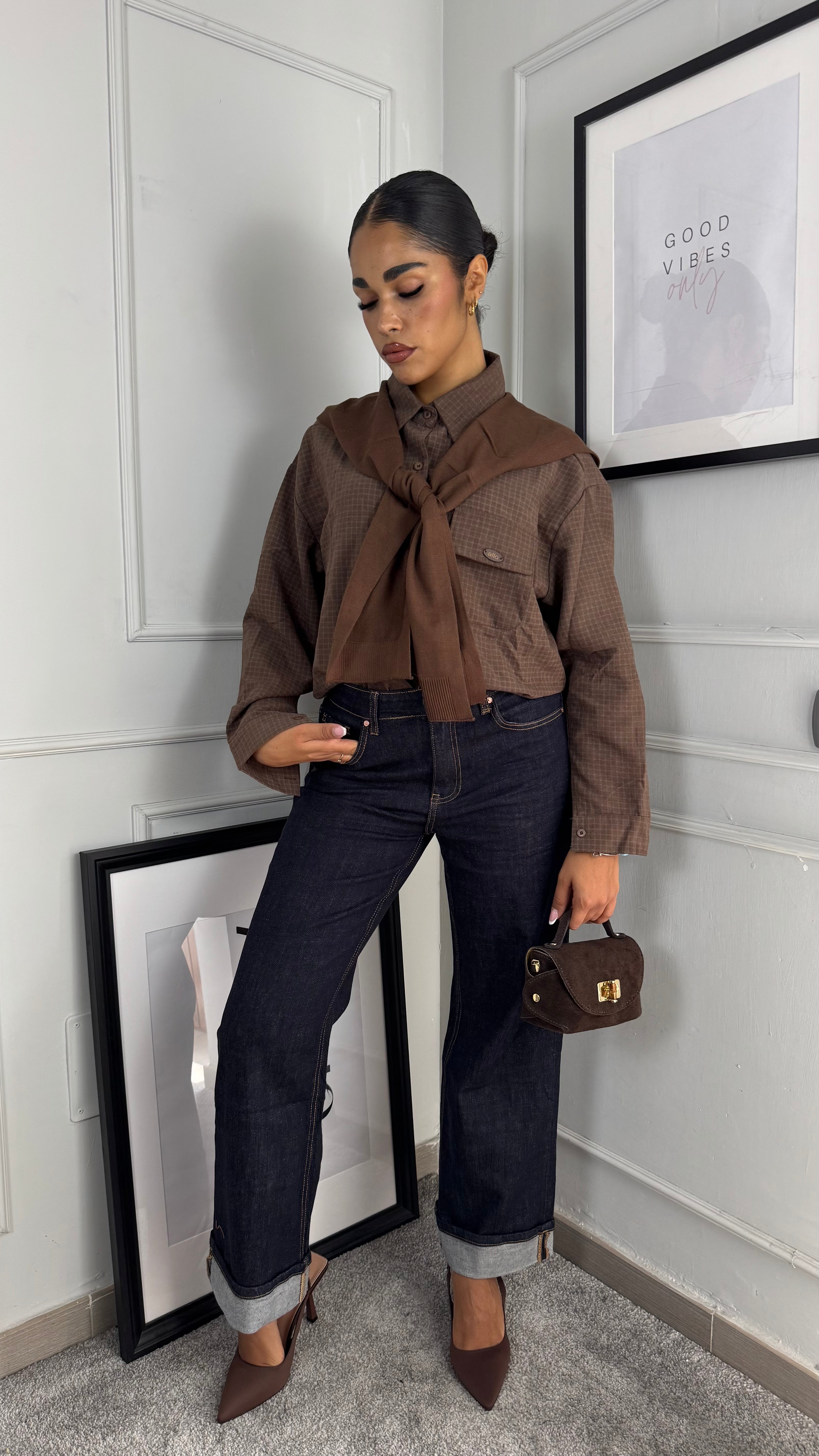 Jeans comfy con piegone