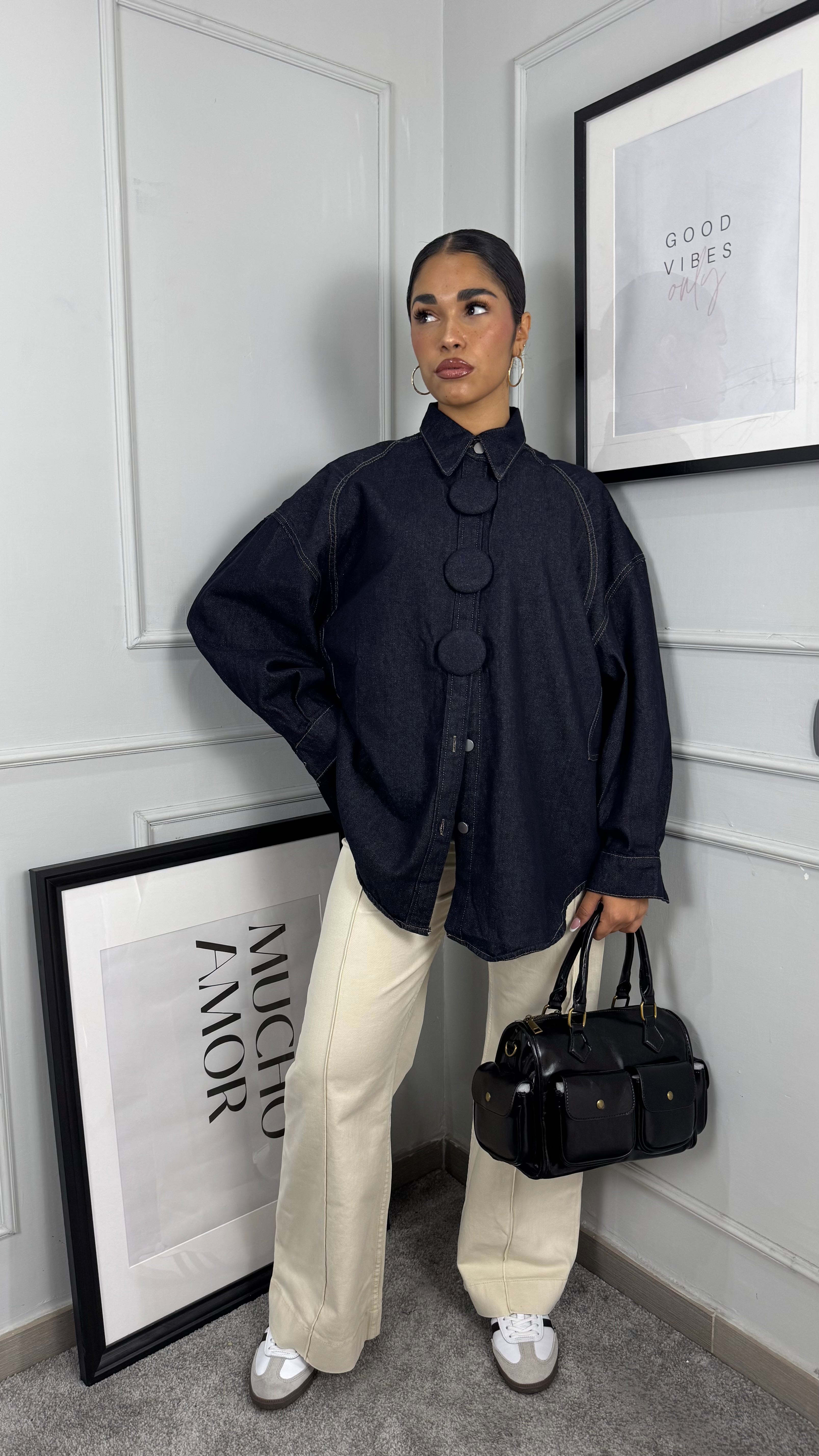 Camicia Denim maxi botton