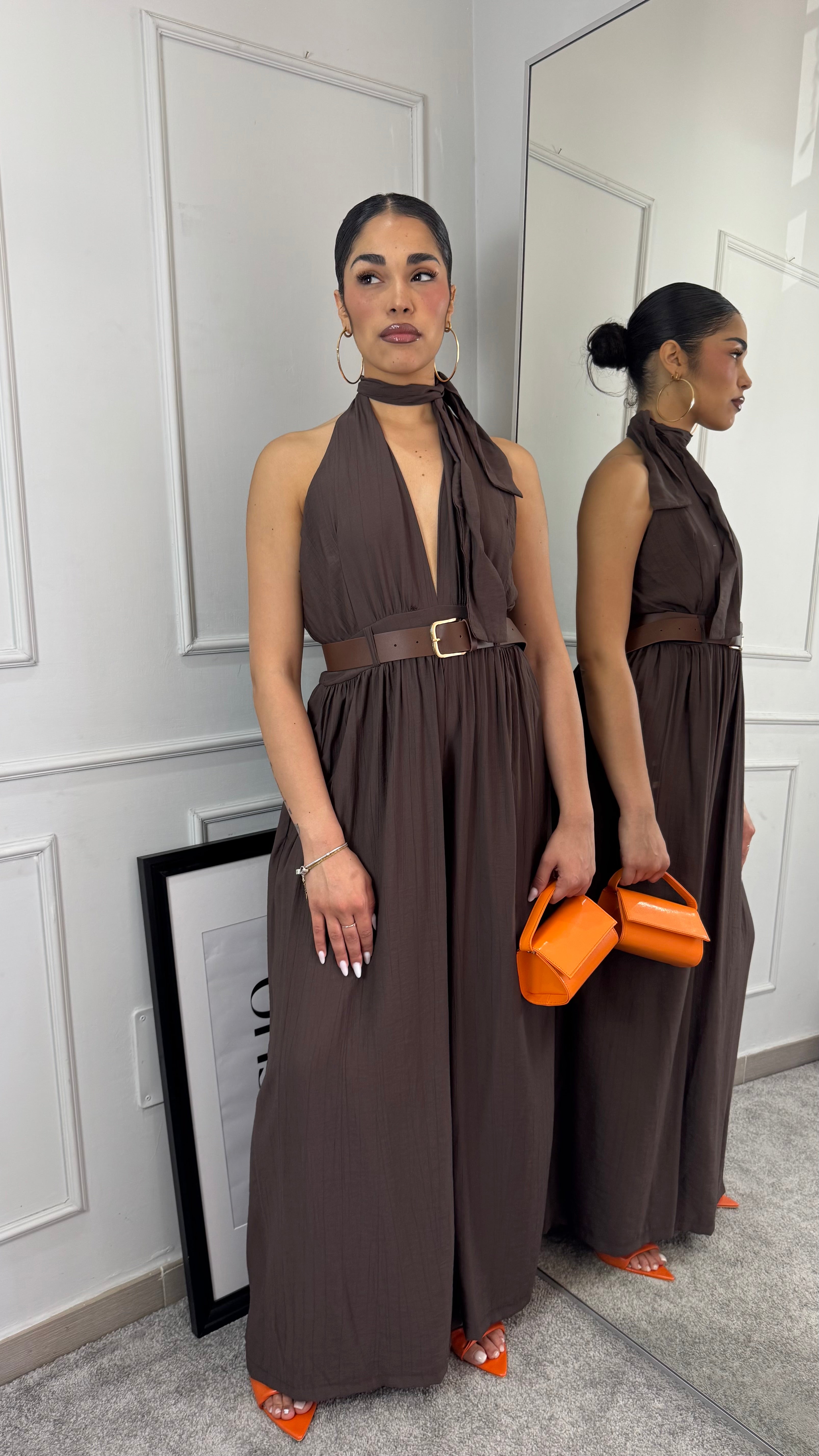 Tuta in lino brown - Gieltotalook