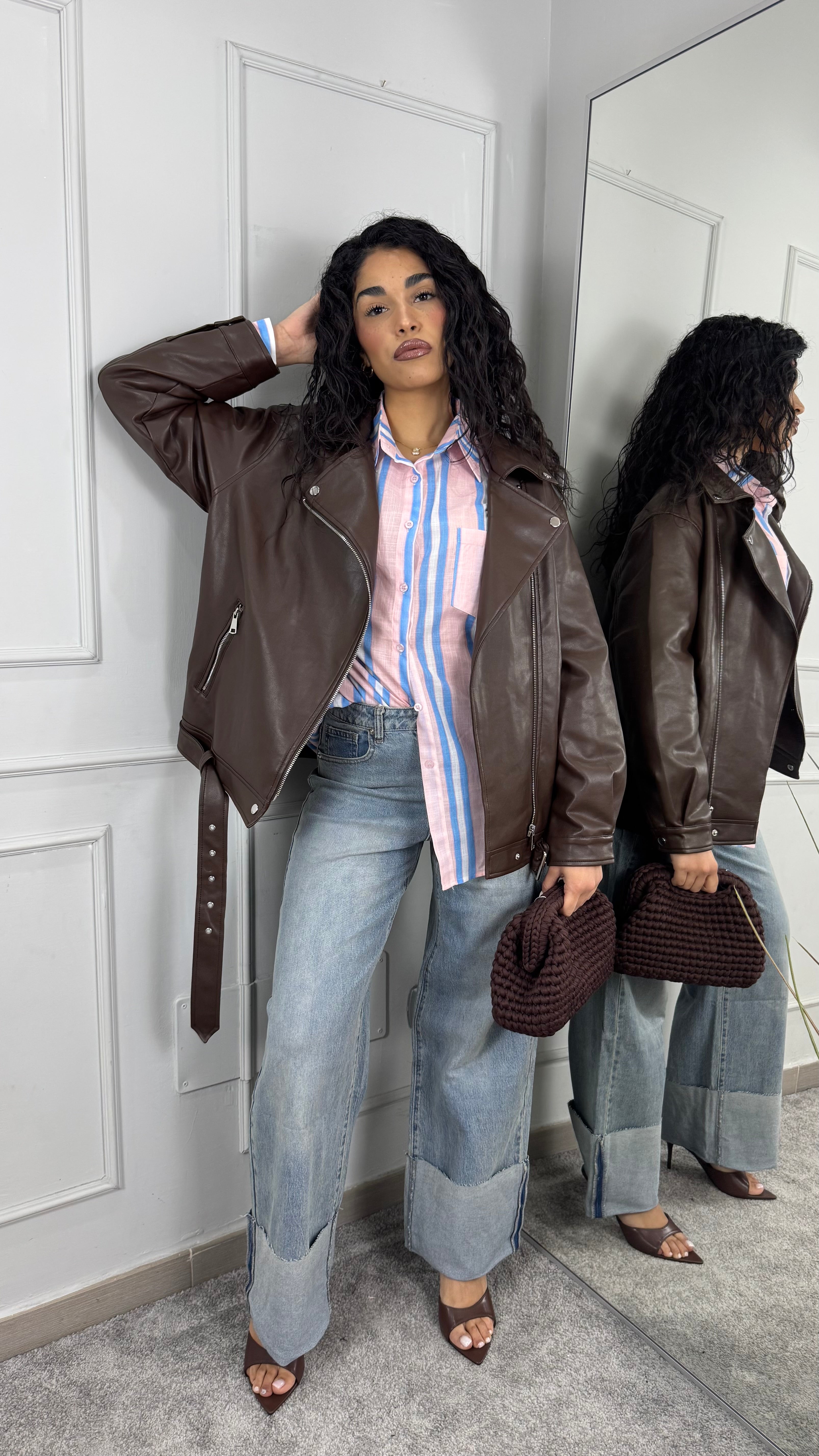 Chiodo oversize brown - Gieltotalook